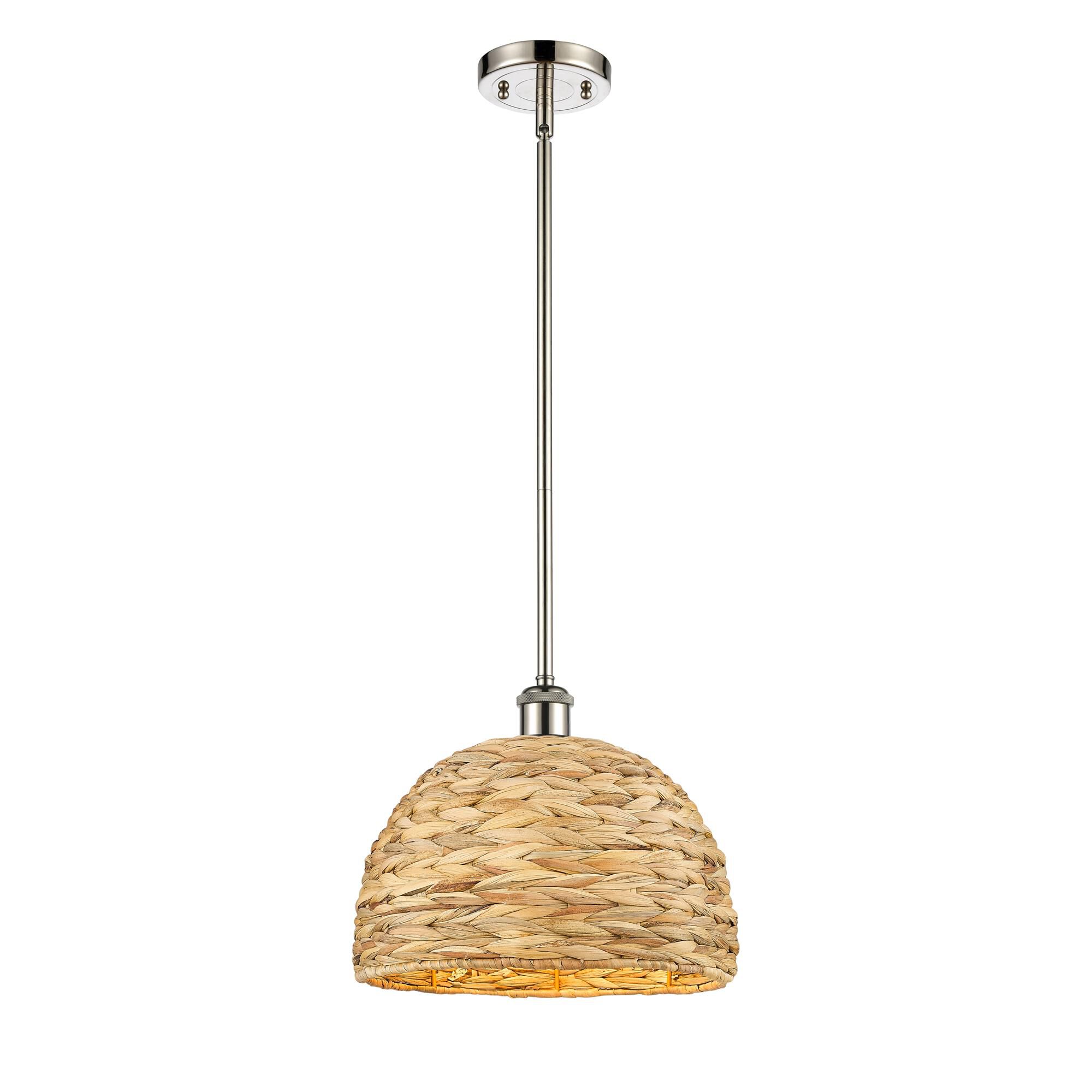 Shown in Polished Nickel finish and Natural shade