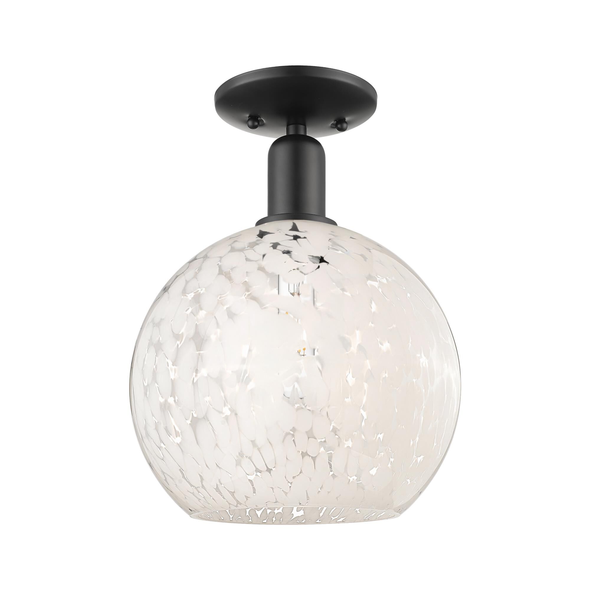 Bruno Marashlian White Mouchette Semi Flush Mount by Innovations Lighting