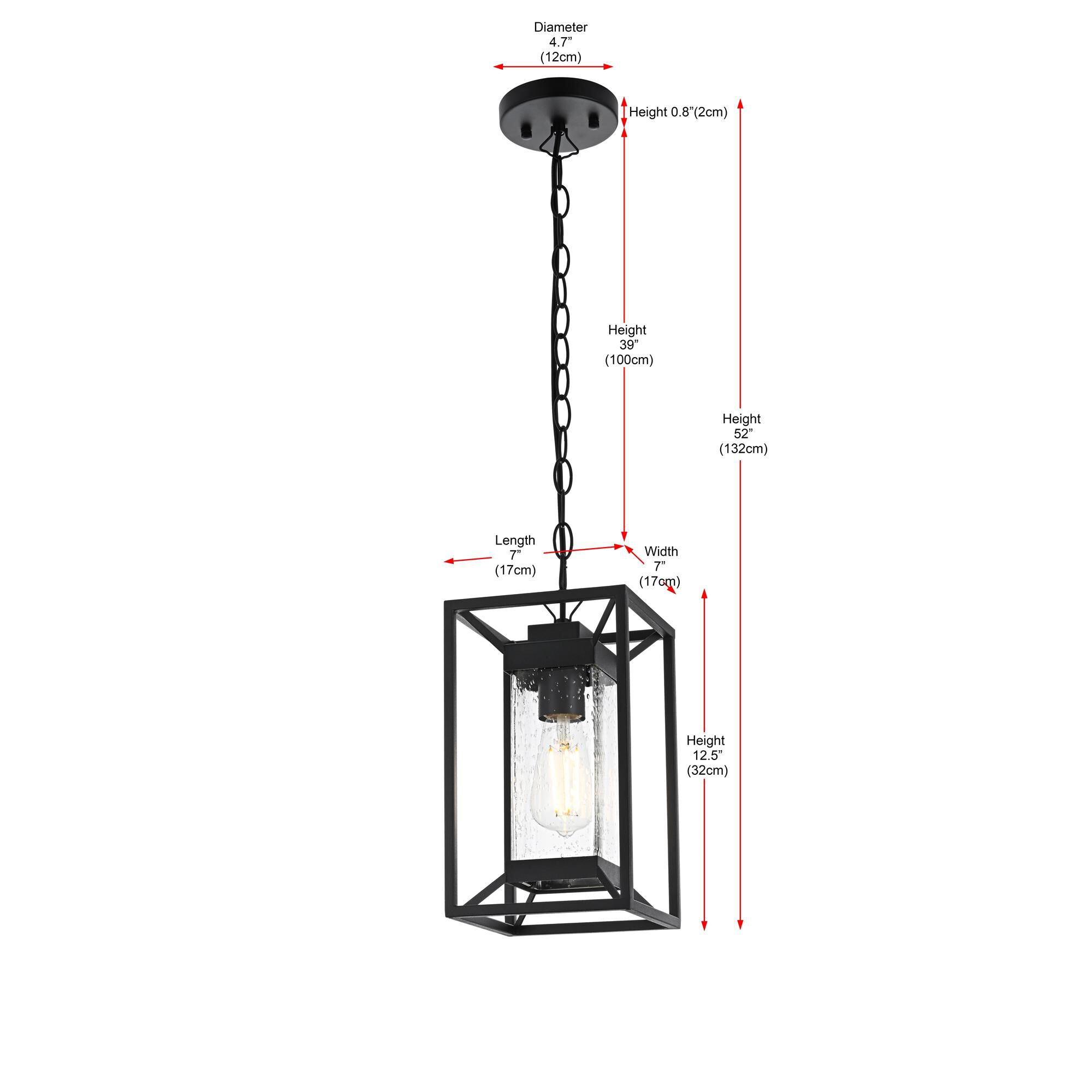 Willington 7 Inch Outdoor Hanging Lantern by Elegant Lighting