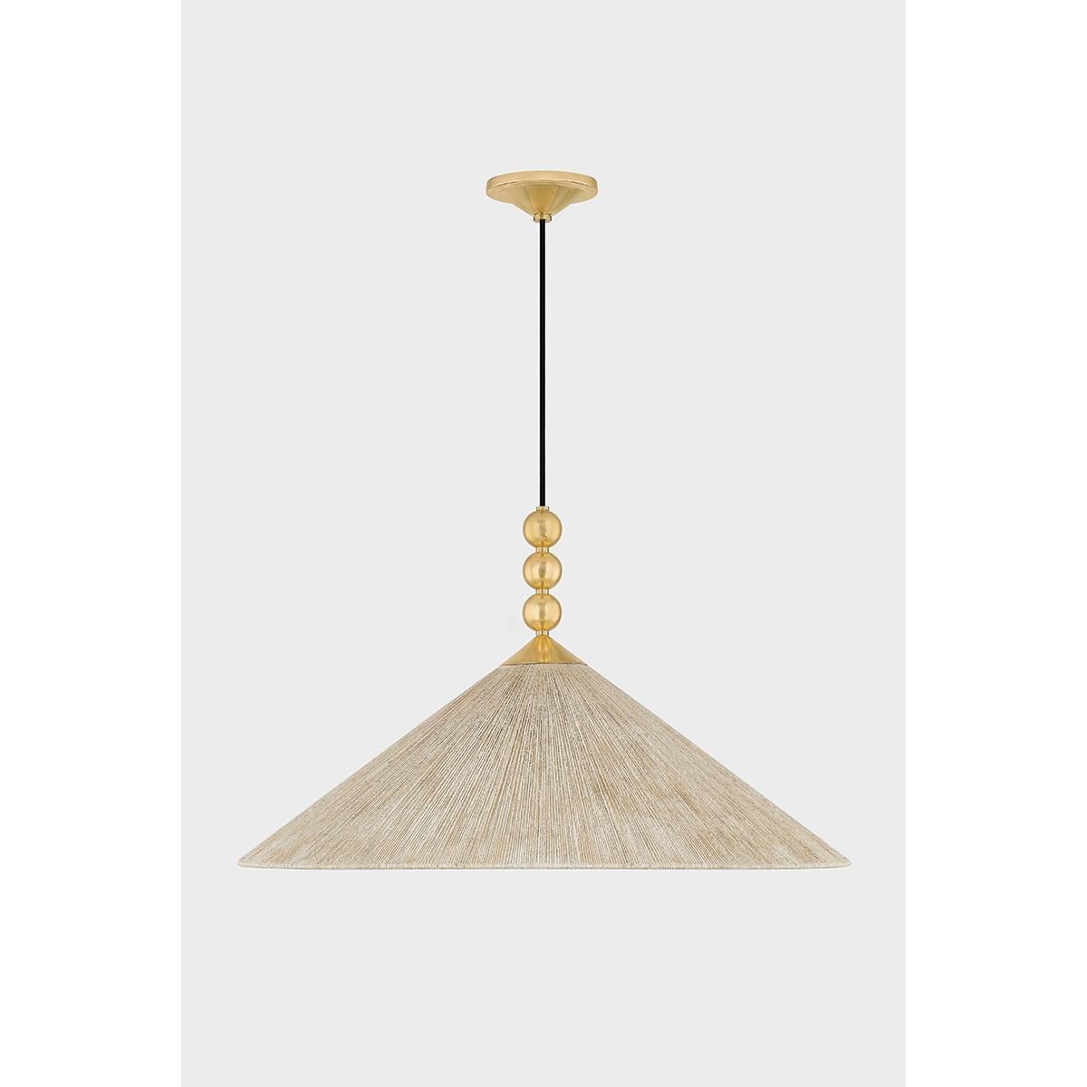 Shown in Aged Brass finish and Light Jute String shade