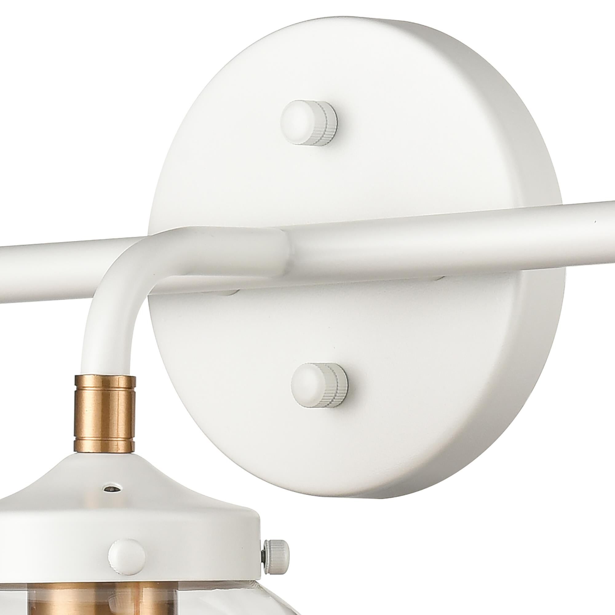 Shown in White finish and Clear glass