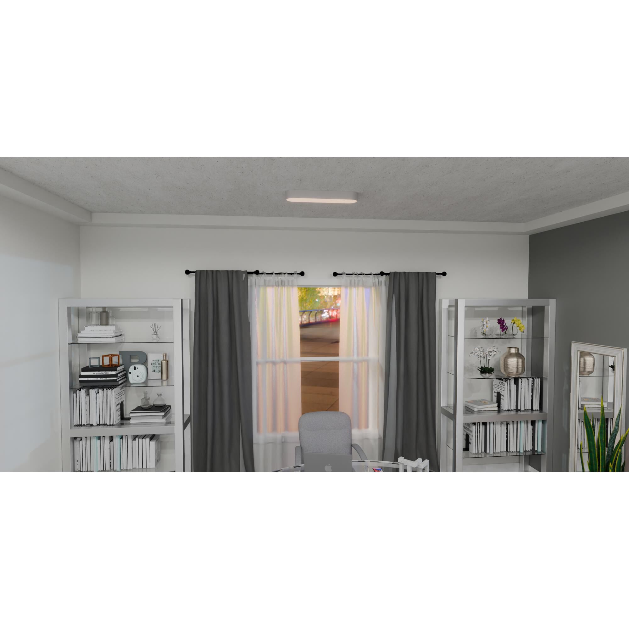 Shown in Brushed Nickel finish and White Acrylic glass