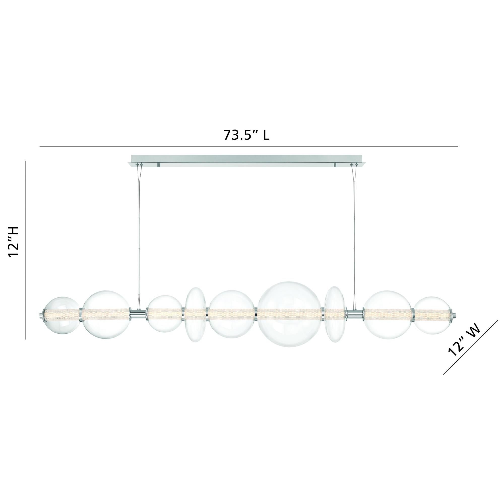 Atomo Large Linear Chandelier,