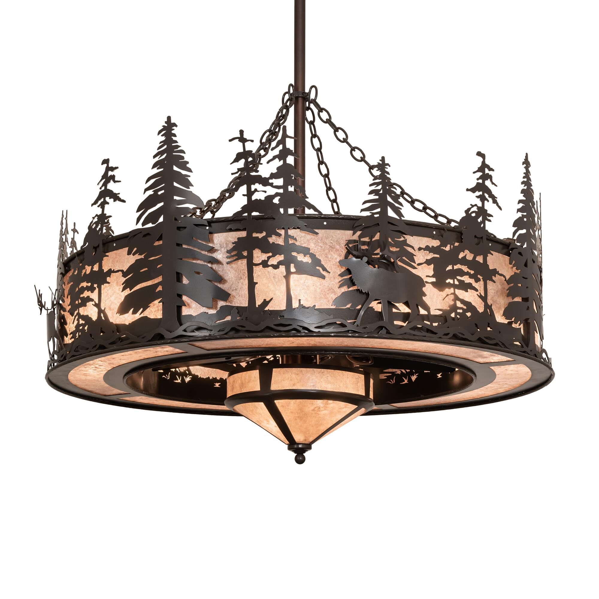 Elk At Dusk 46 Inch 12 Light Chandelier by Meyda Lighting
