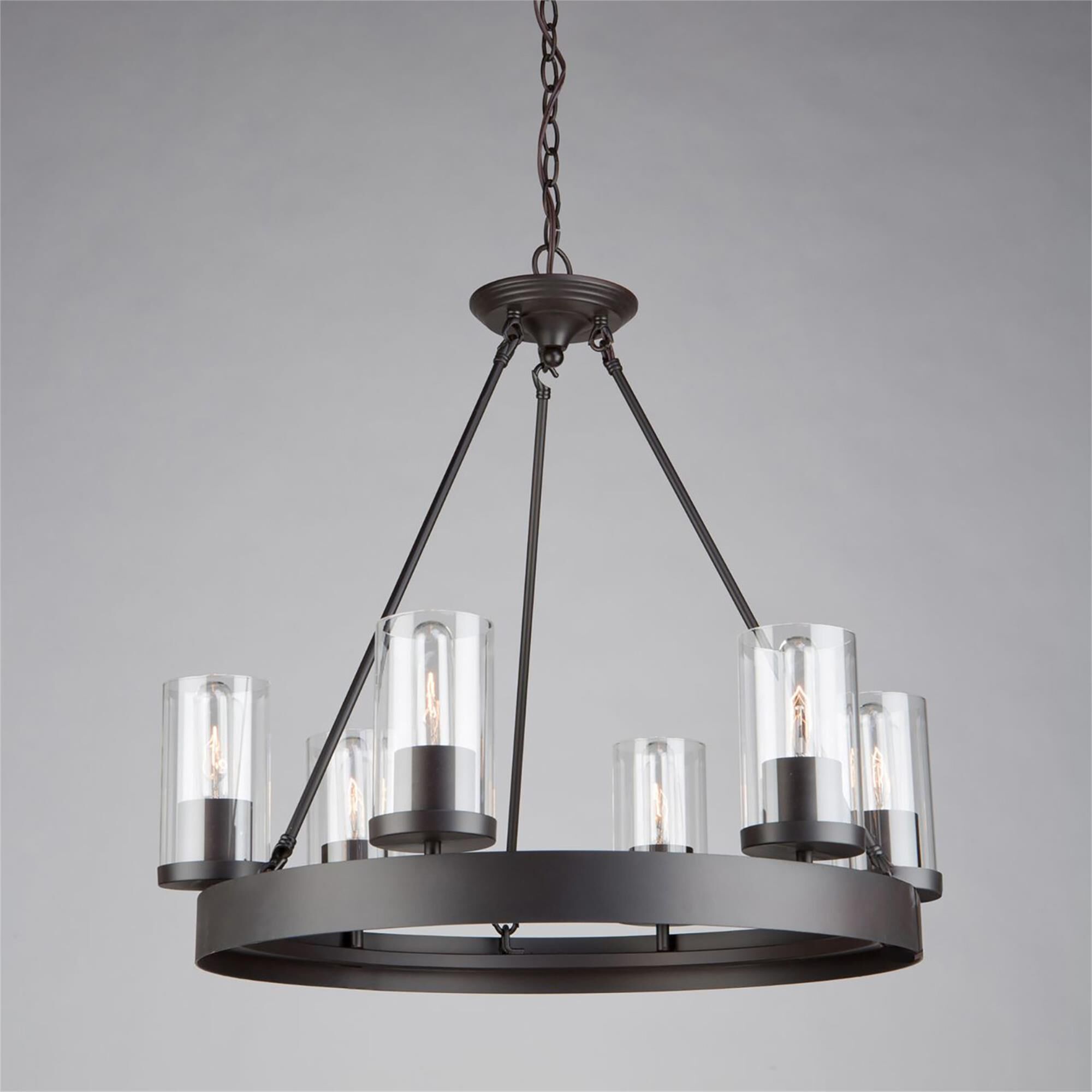 Menlo Park 26 Inch 6 Light Chandelier,
