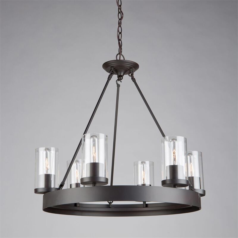 Menlo Park 26 Inch 6 Light Chandelier by Artcraft