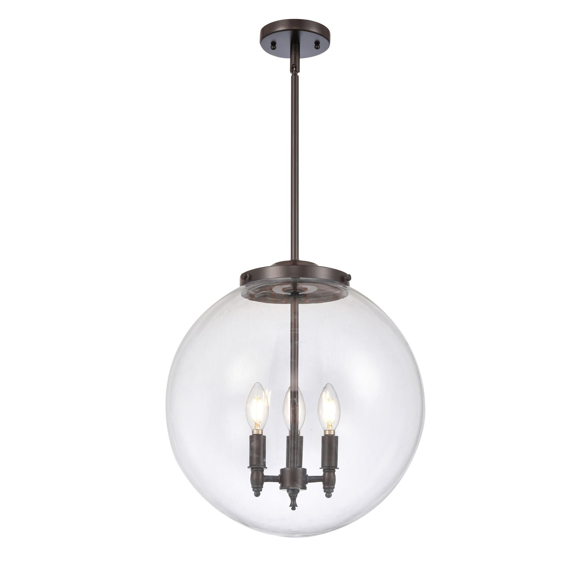 Shown in Oil Rubbed Bronze finish and Clear glass