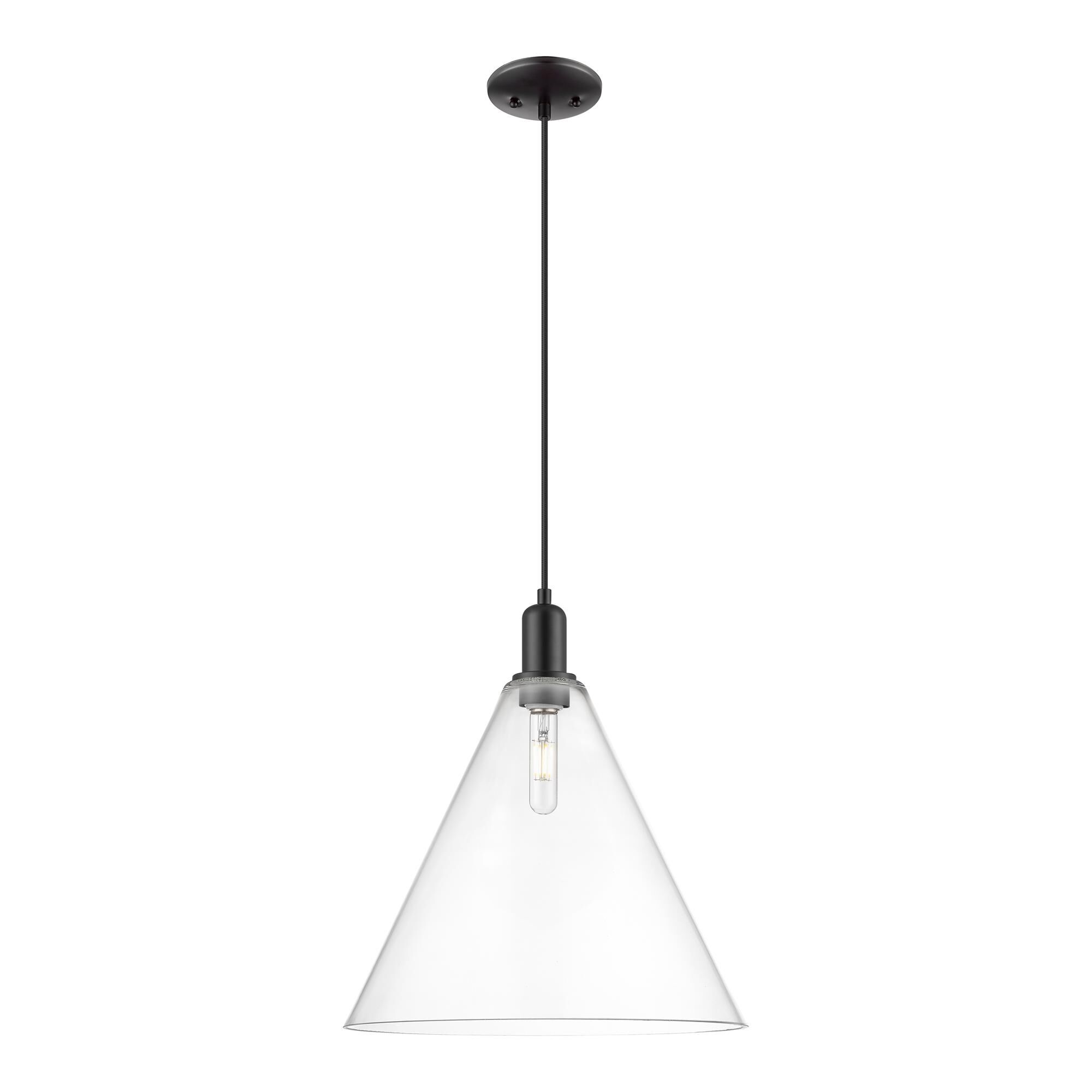 Shown in Matte Black finish and Clear glass