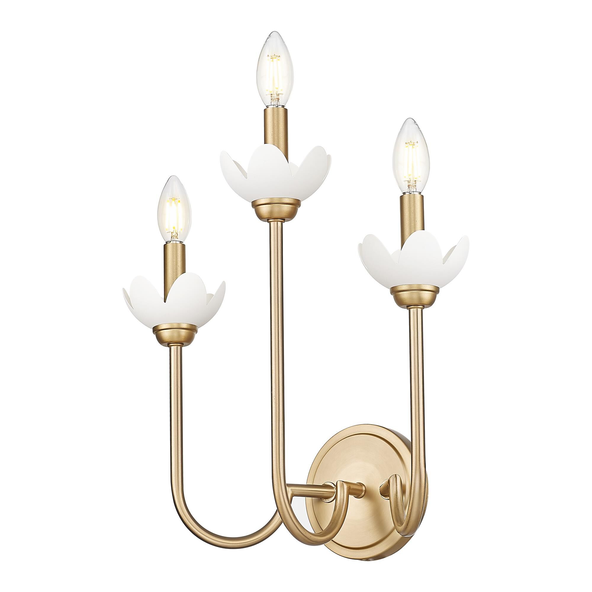 Shown in Modern Gold finish and Clear Ribbed glass and Clear Ribbed shade