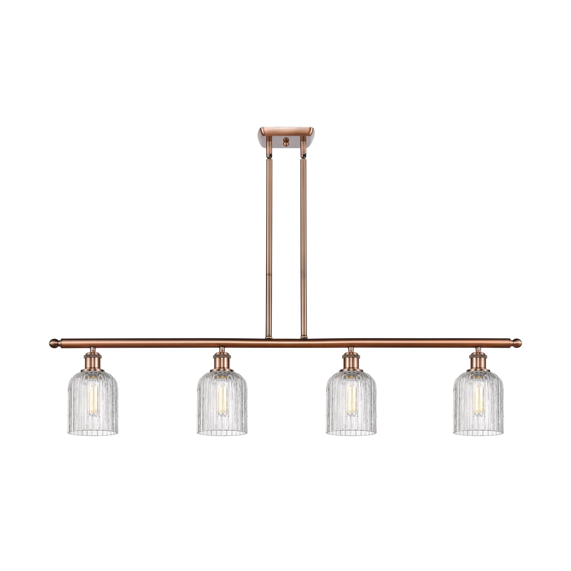Shown in Antique Copper finish and Clear glass