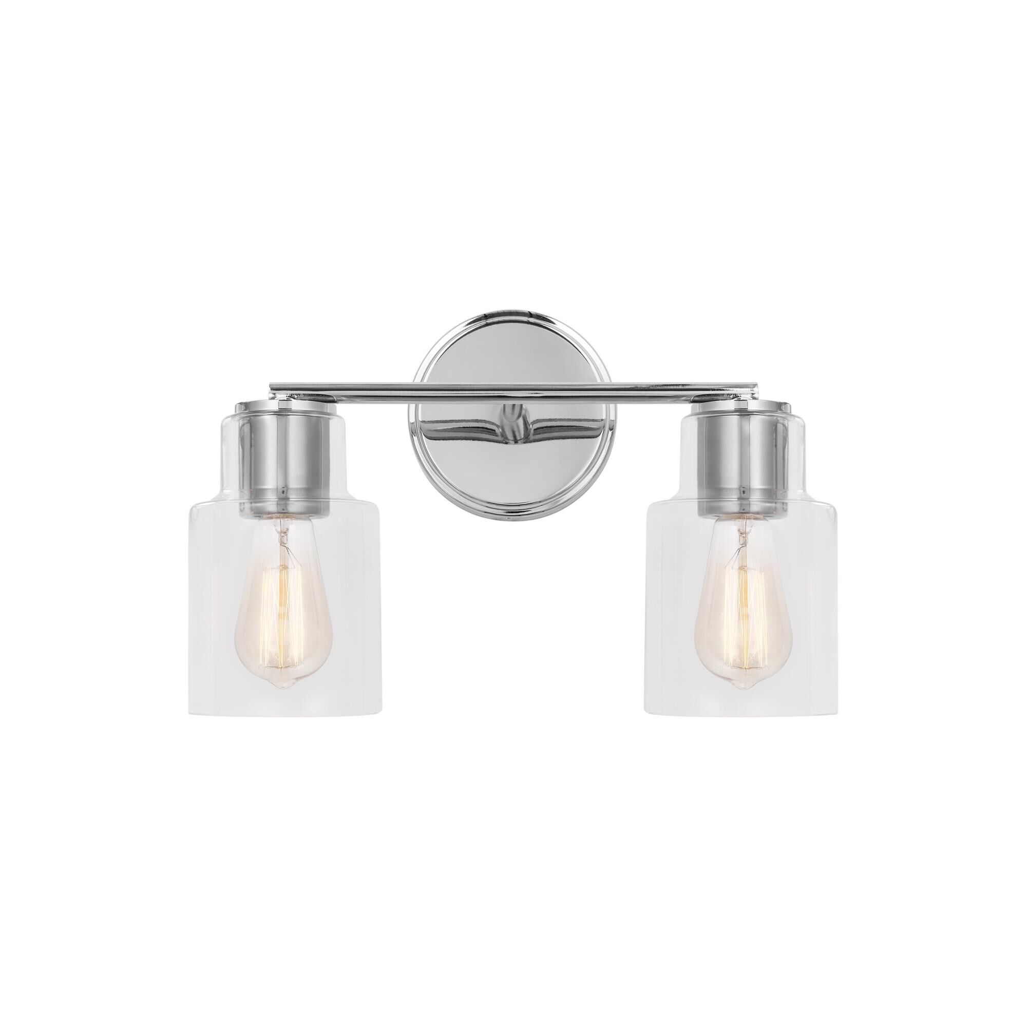 Shown in Chrome finish and Clear Glass s shade