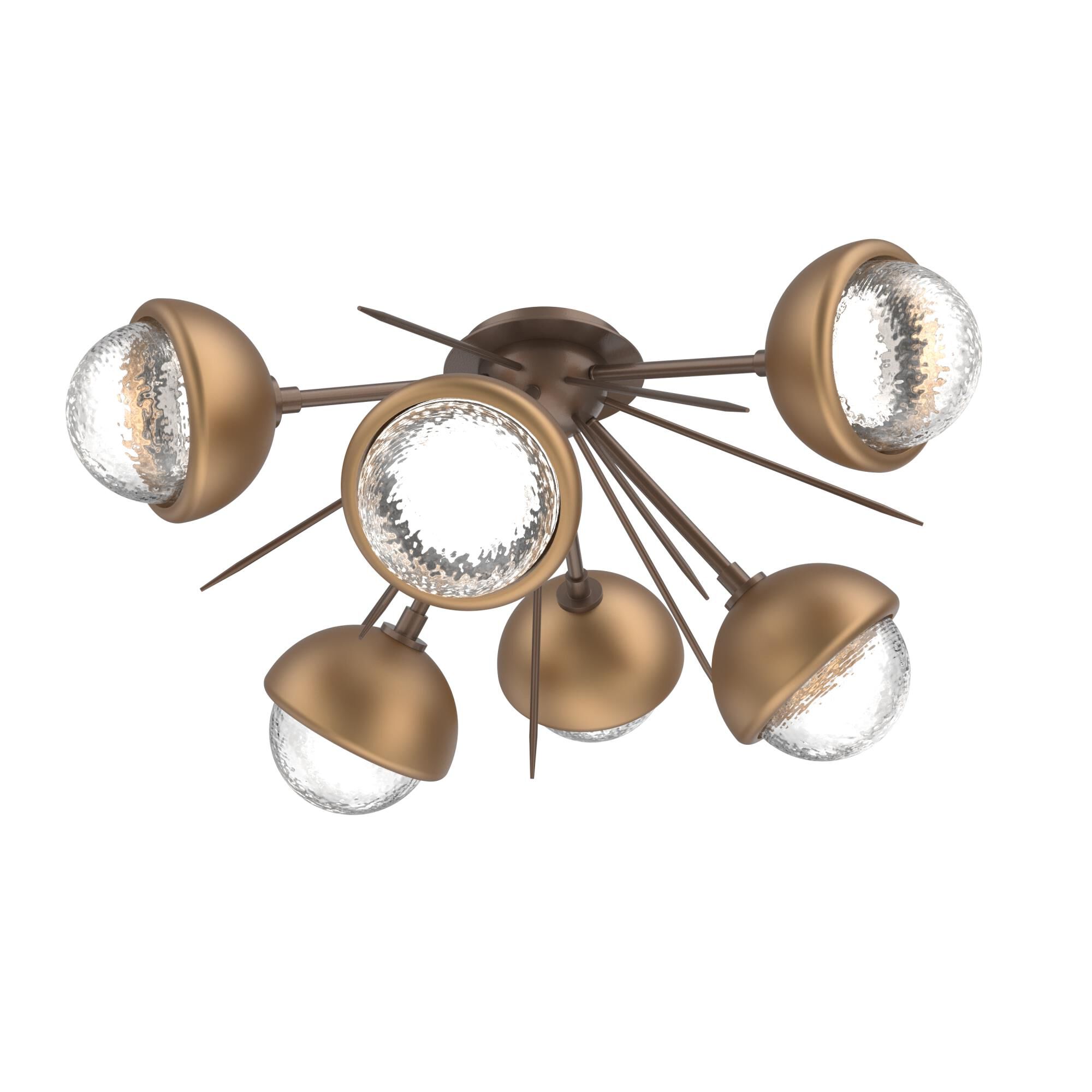 Shown in Burnished Bronze finish and Clear glass and Novel Brass accent