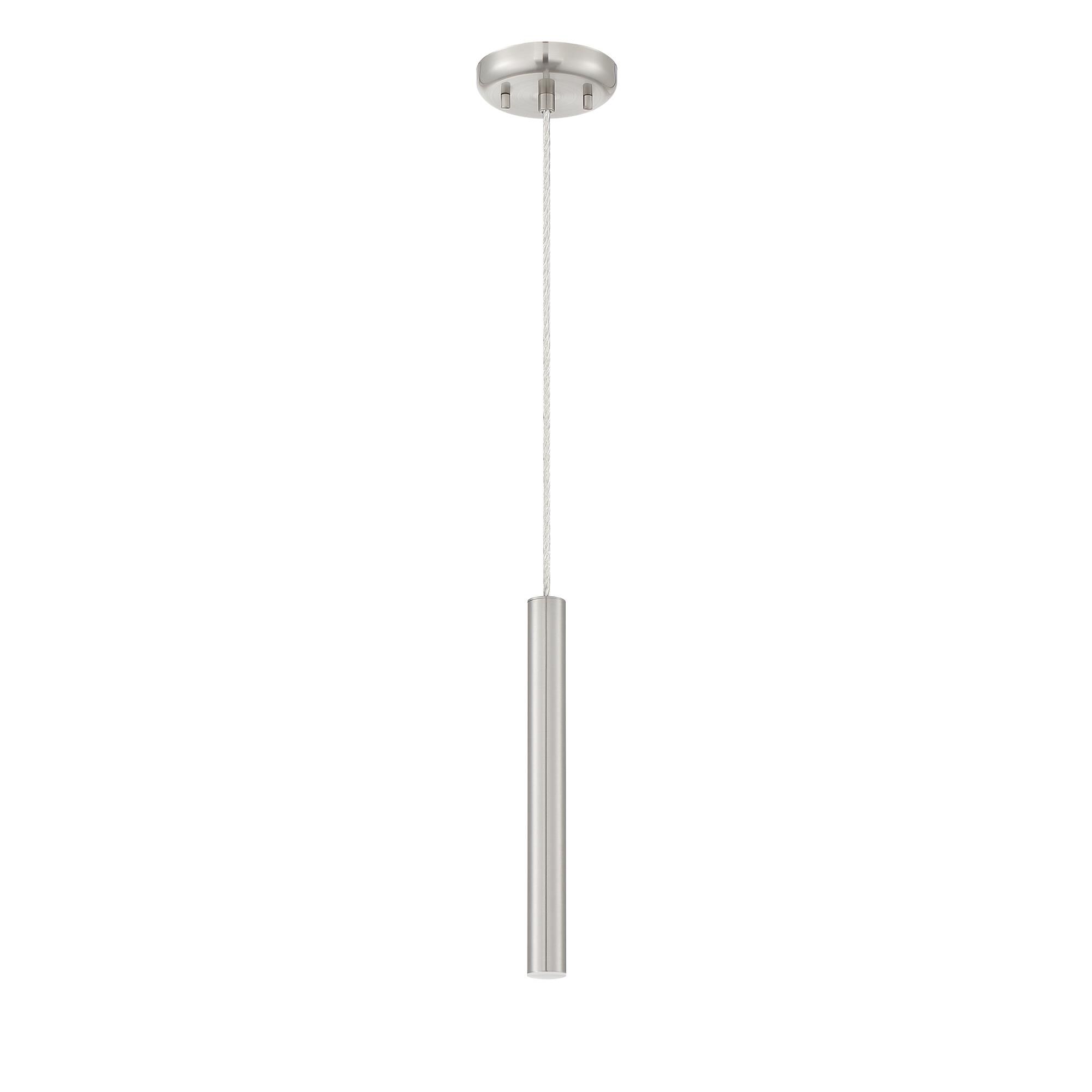 Shown in Brushed Nickel finish and Steel glass and Steel shade