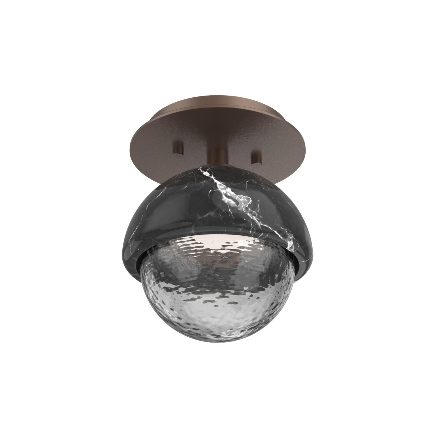Shown in Burnished Bronze finish and Smoke glass and Black Marble accent