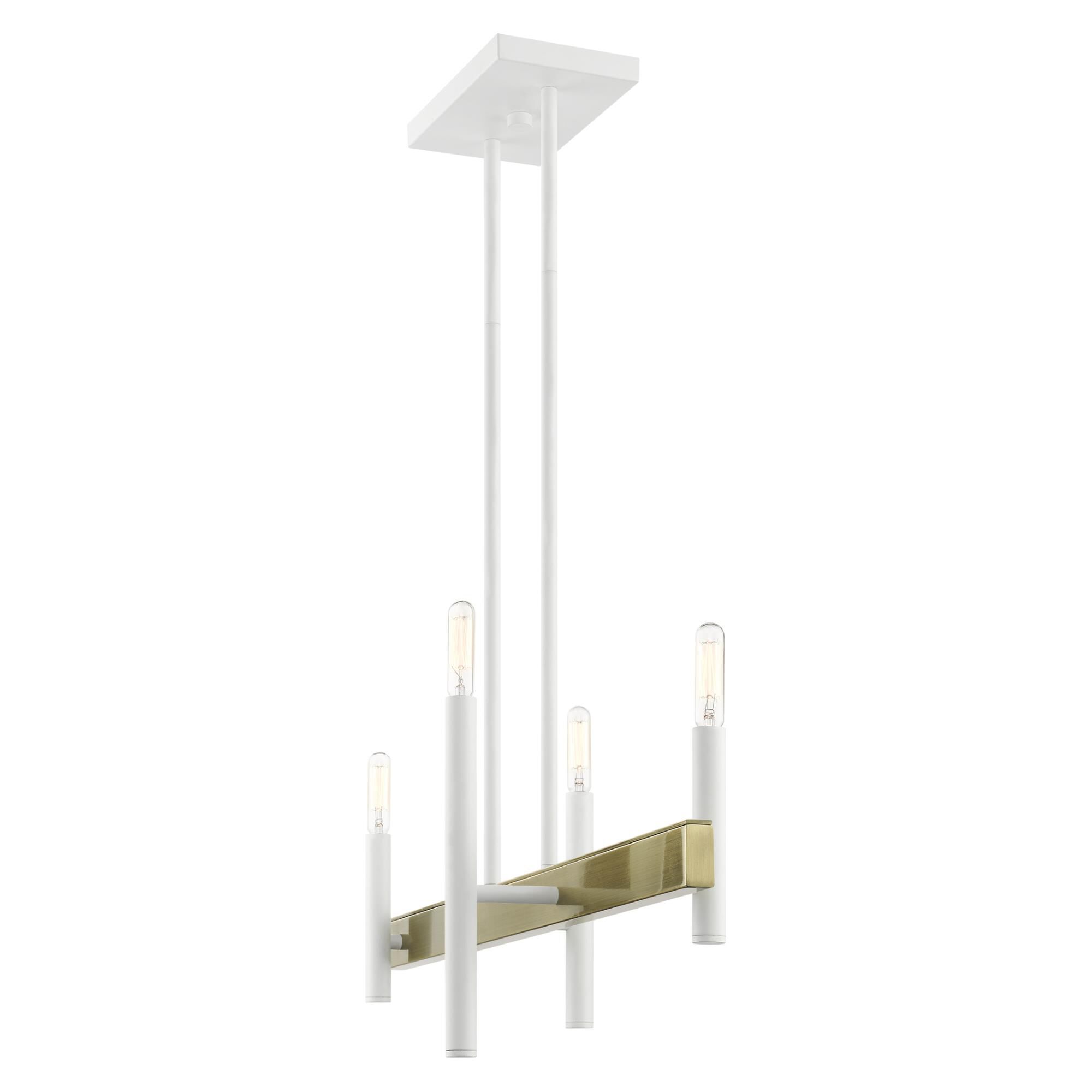 Denmark 28 Inch 4 Light Linear Suspension Light by Livex Lighting