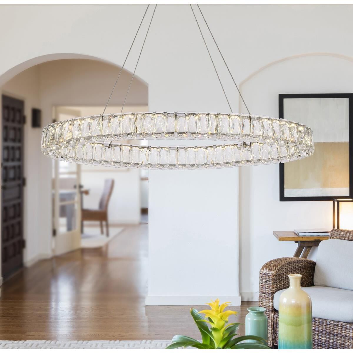 Monroe Linear Suspension Light by Elegant Lighting