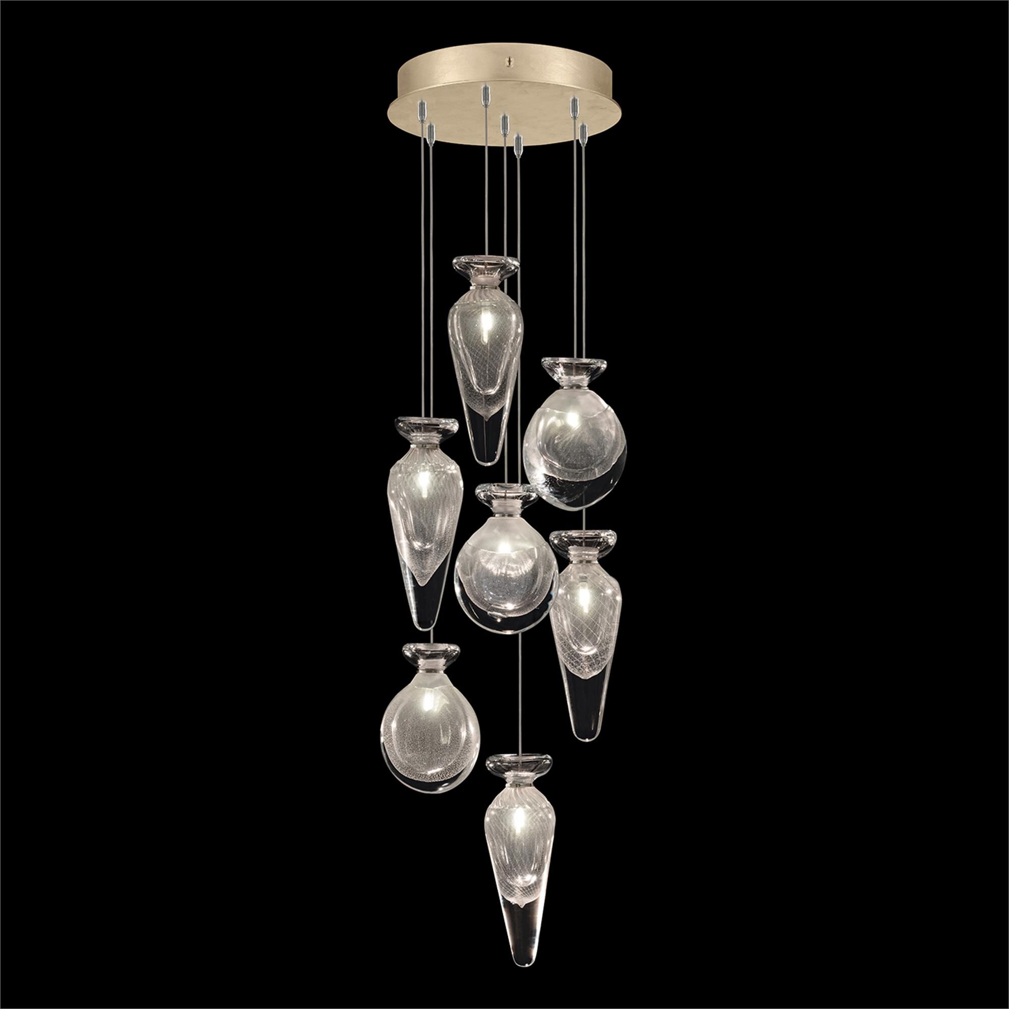 Shown in Gold finish and Clear Mix glass