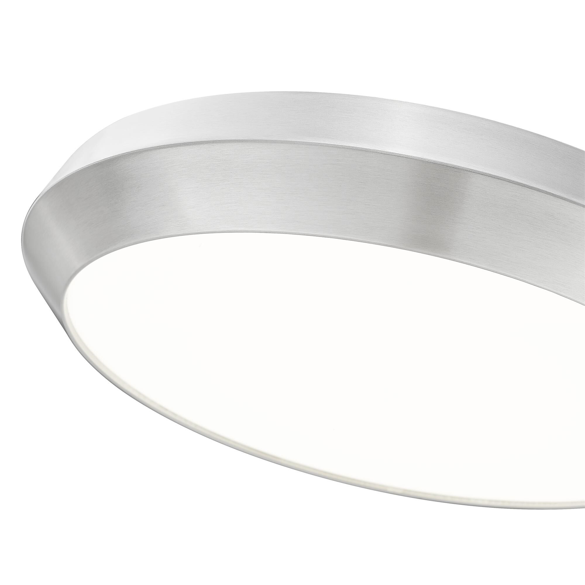 Shown in Brushed Nickel finish and White glass