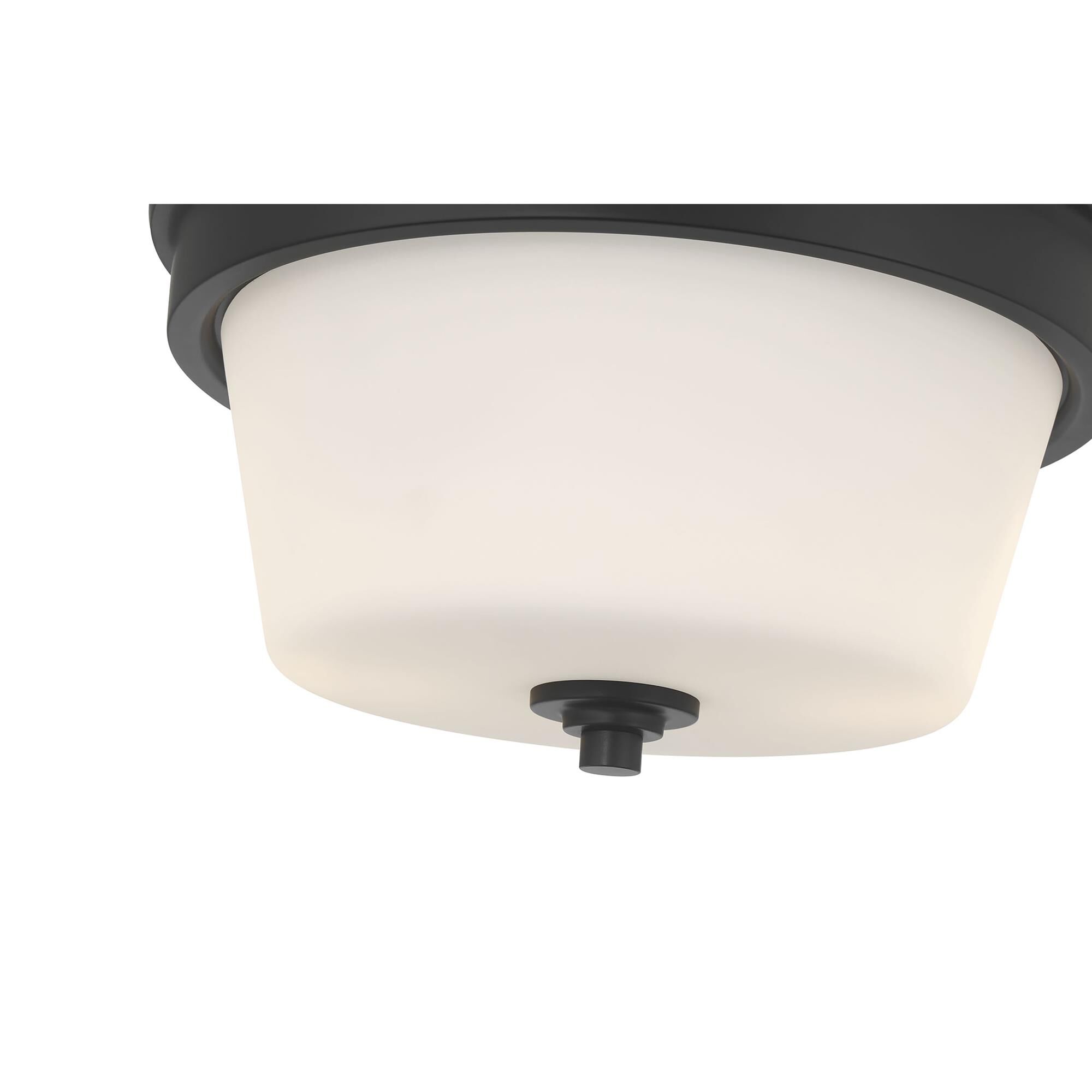 Shown in Matte Black finish and White Frosted glass