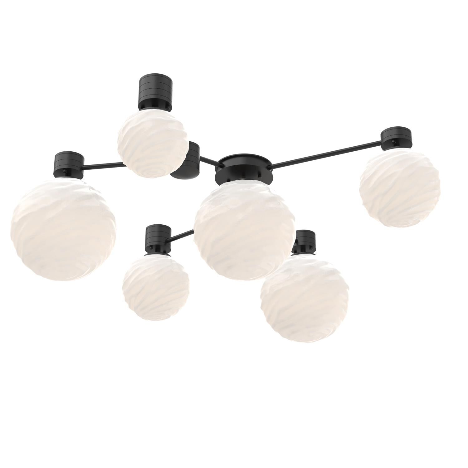 Shown in Matte Black finish and White glass