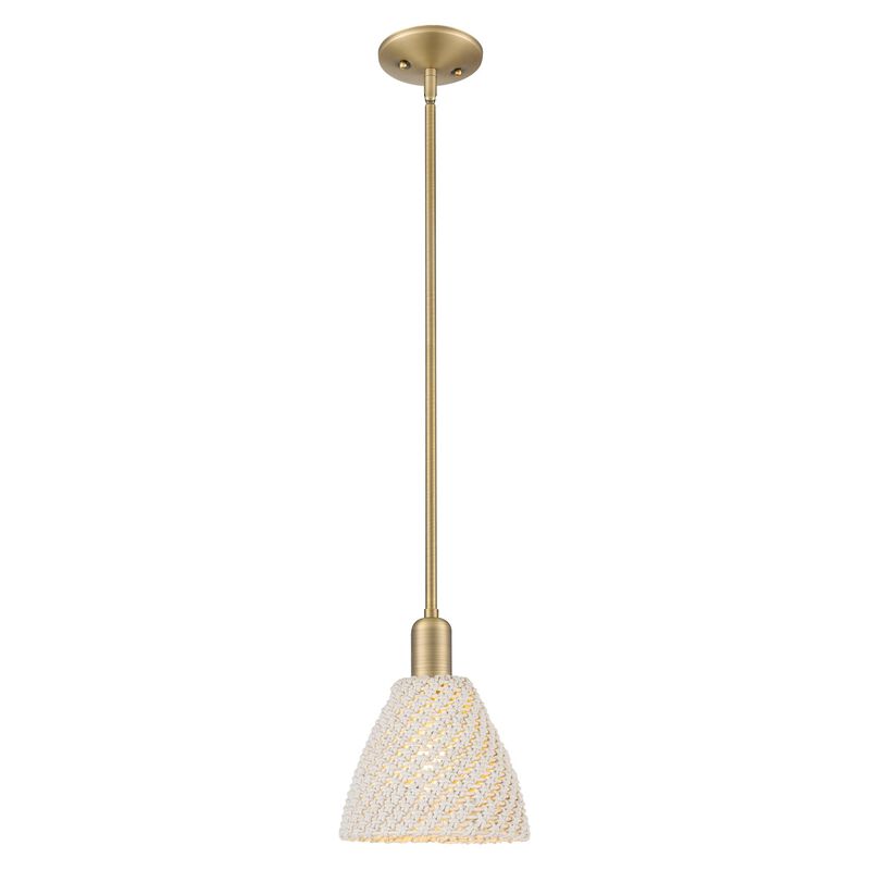 Bruno Marashlian Natural Ballston Dome 8 Inch Mini Pendant by Innovations Lighting