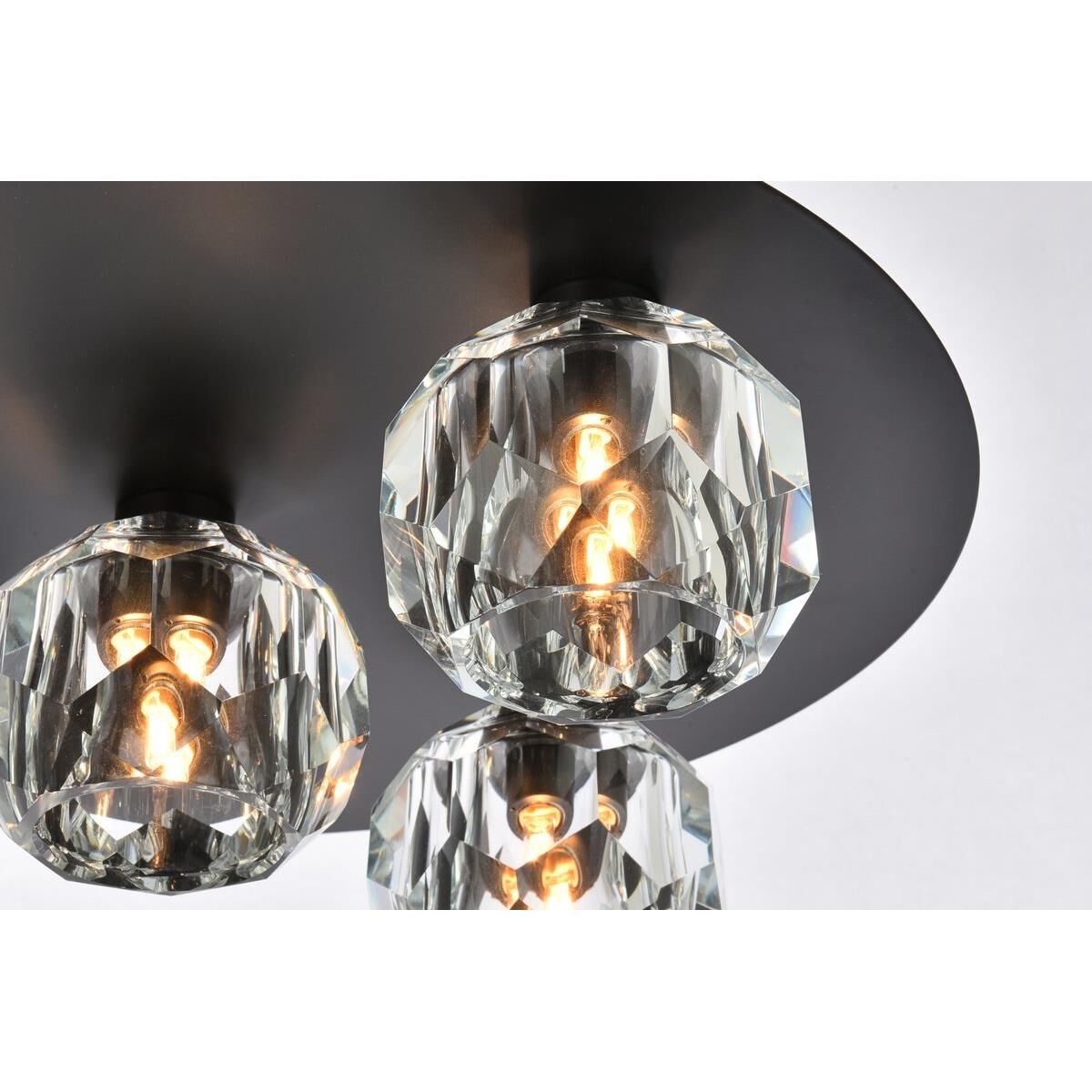 Shown in Black  finish and RC Clear crystal and Clear glass