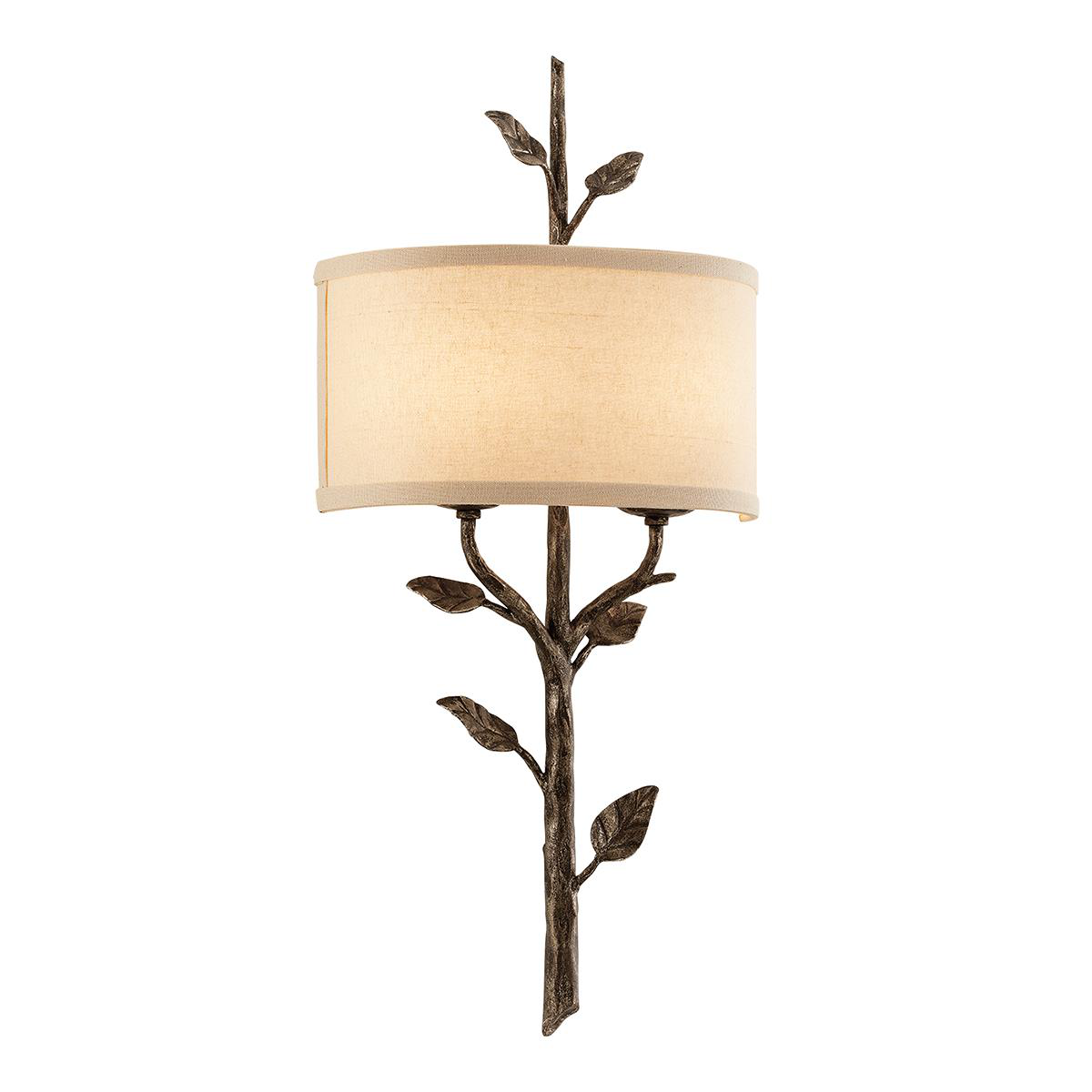 Shown in Cottage Bronze finish and Beige glass and Hardback Linen shade
