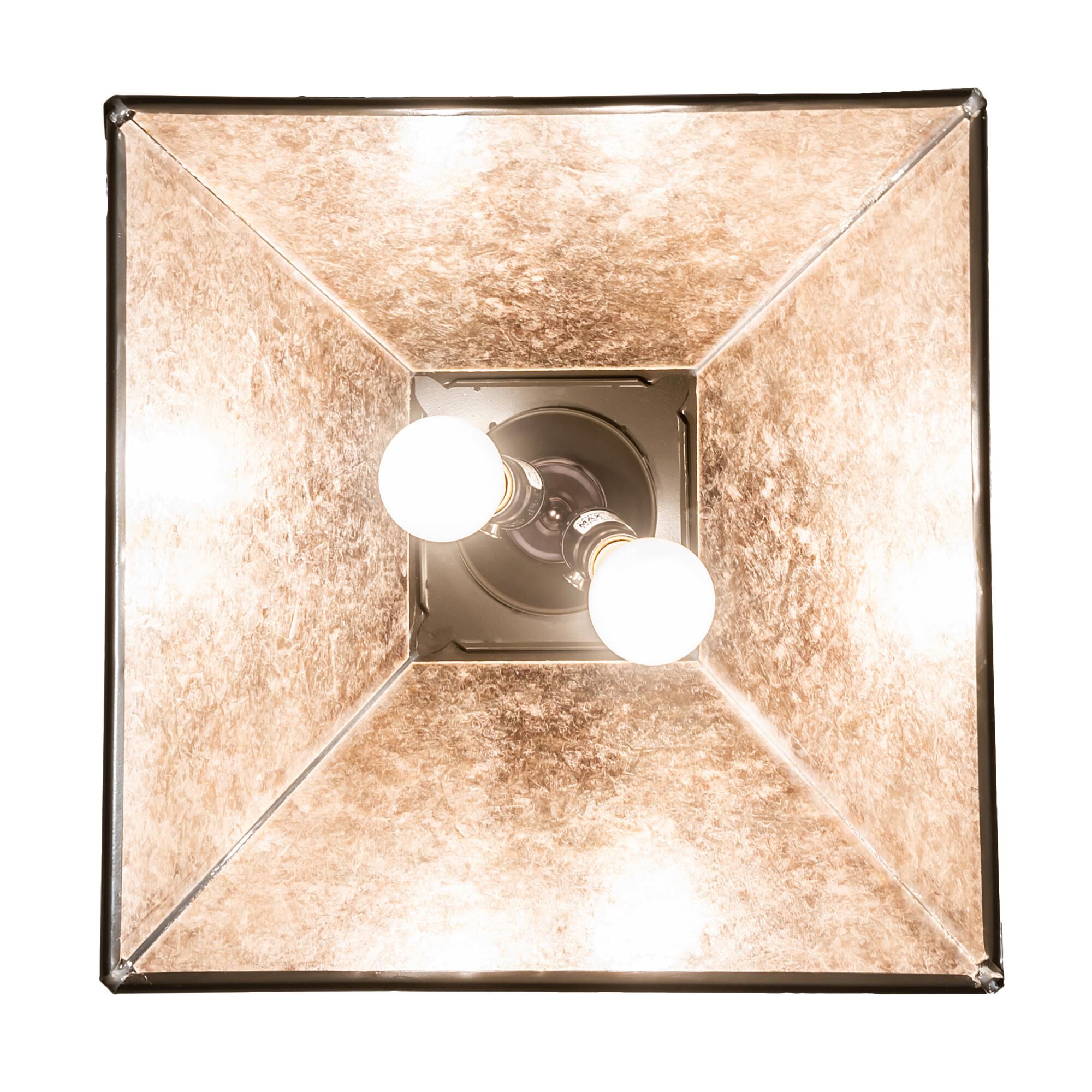 Shown in Timeless Bronze finish and Silver Mica glass