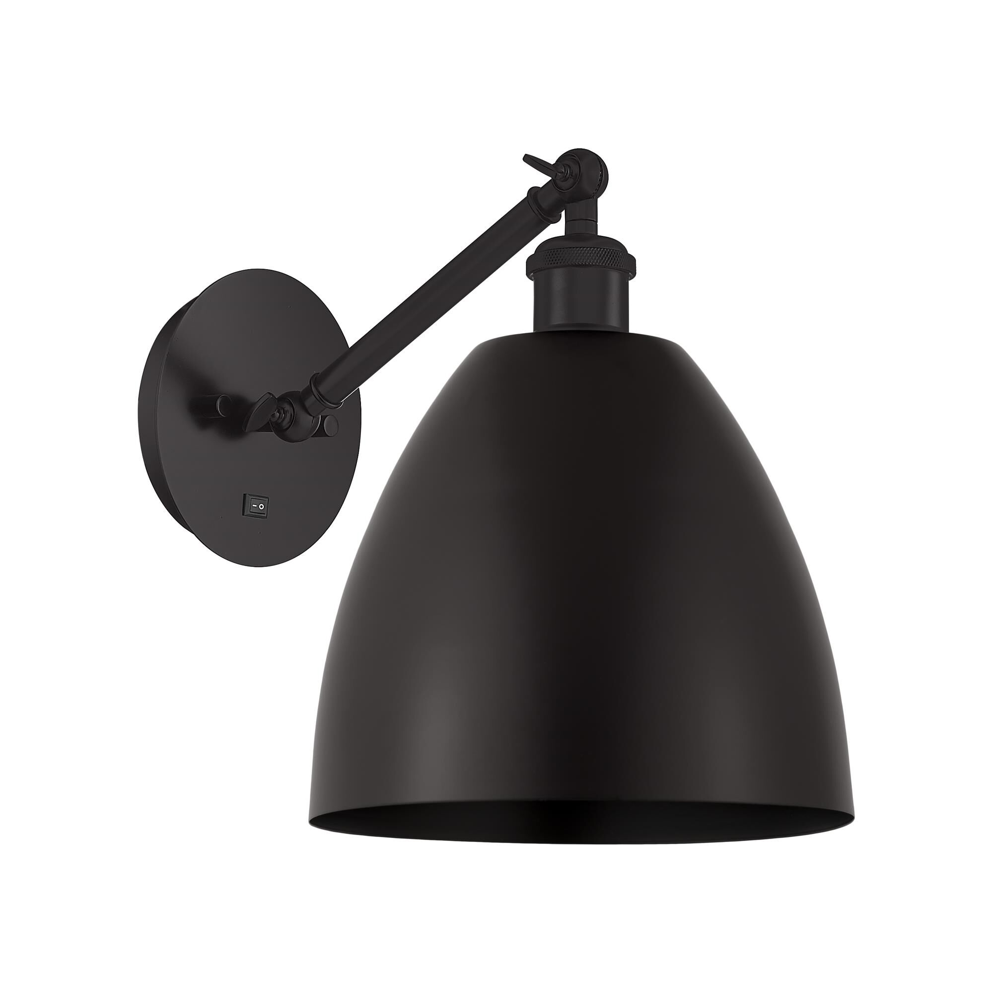 Shown in Matte Black finish and Matte Black Steel shade