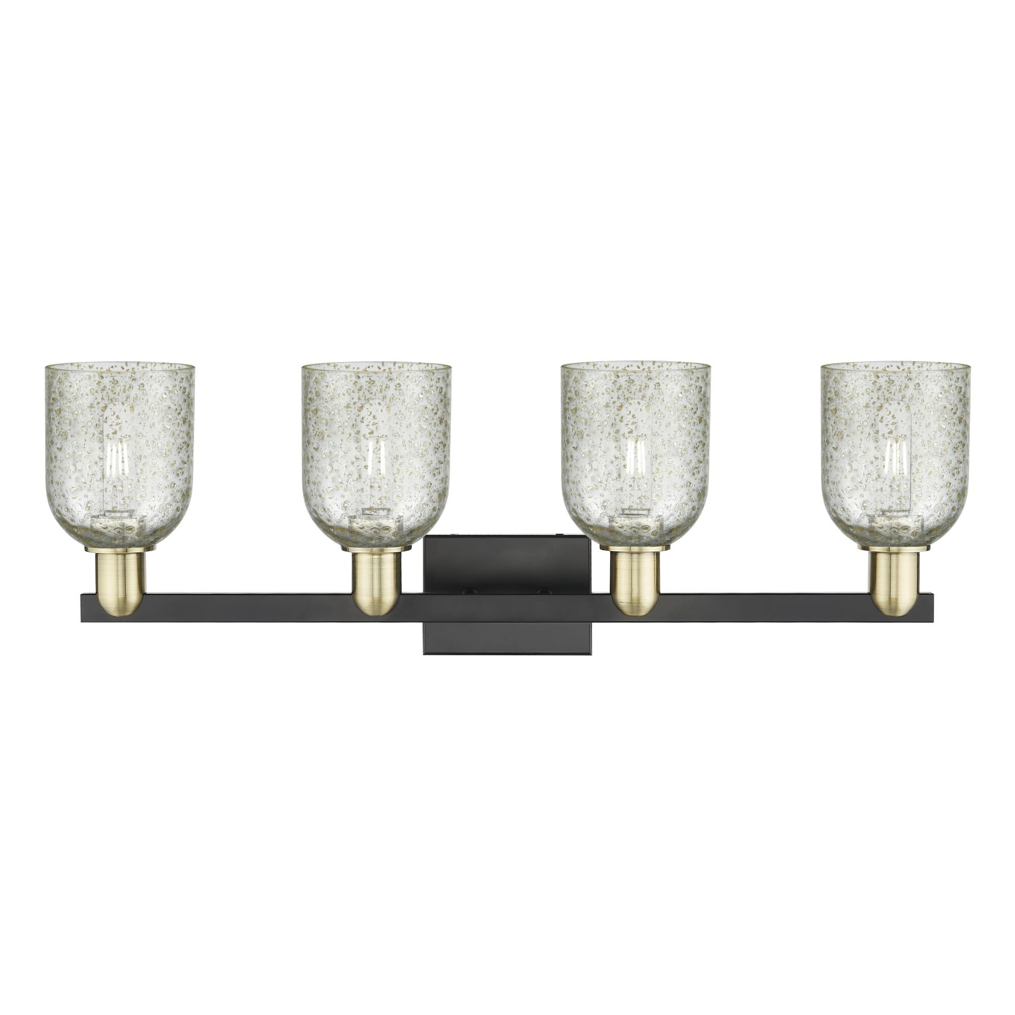 Shown in Black Antique Brass finish and Mica glass