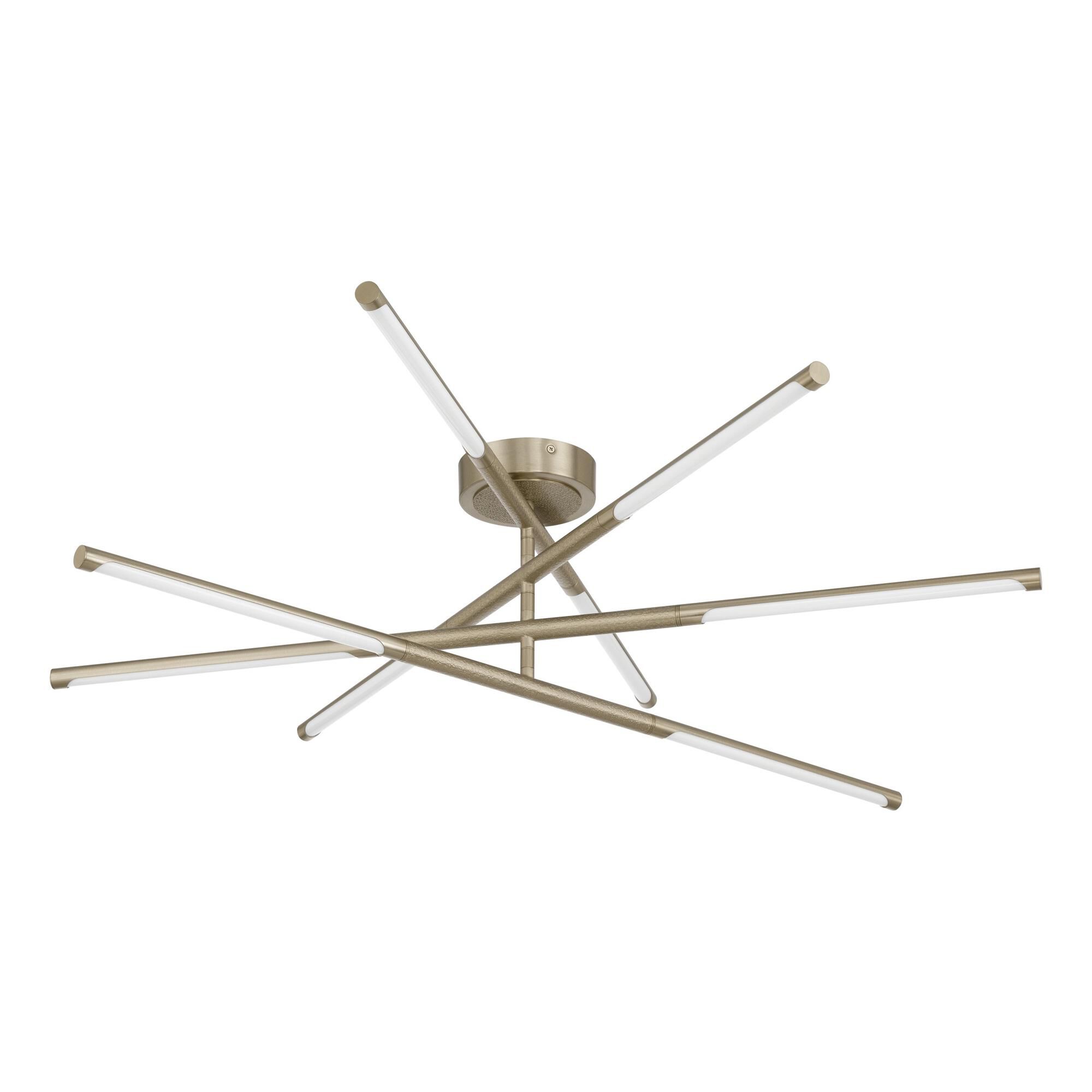 Shown in Champagne Gold finish and White glass