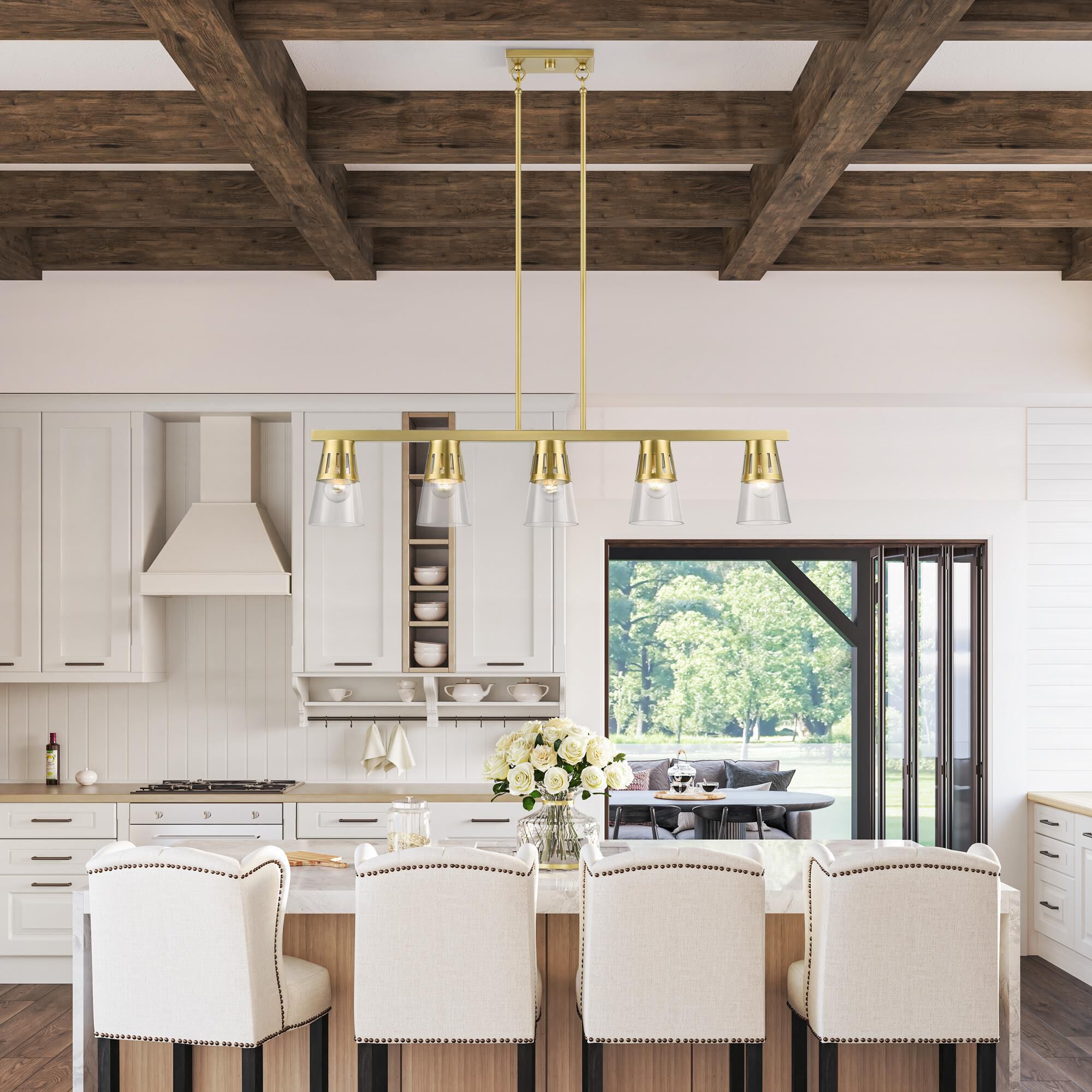 Bennington 42 Inch 5 Light Linear Suspension Light by Livex Lighting