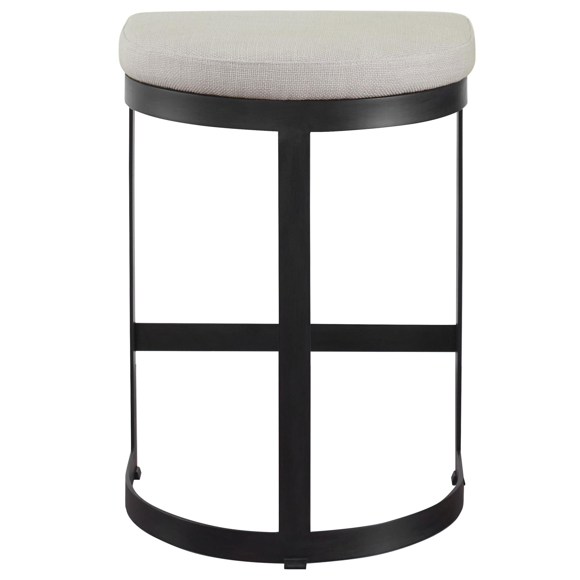 Shown in Simplistic But Sturdy, This Statement Counter Stool Features A Thick Hand Forged Iron Base Finished  finish