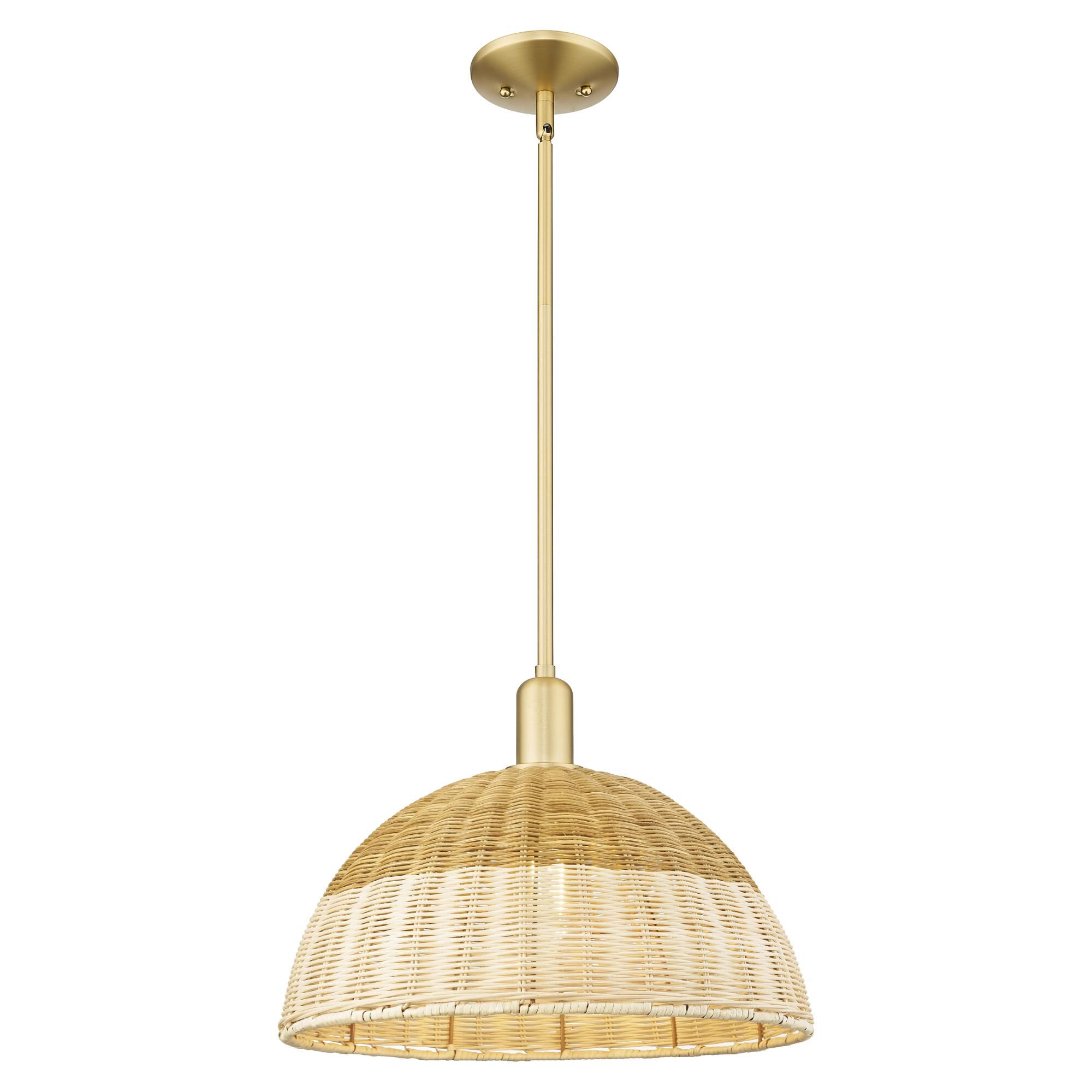 Bruno Marashlian Natural Ballston Dome 16 Inch Large Pendant by Innovations Lighting