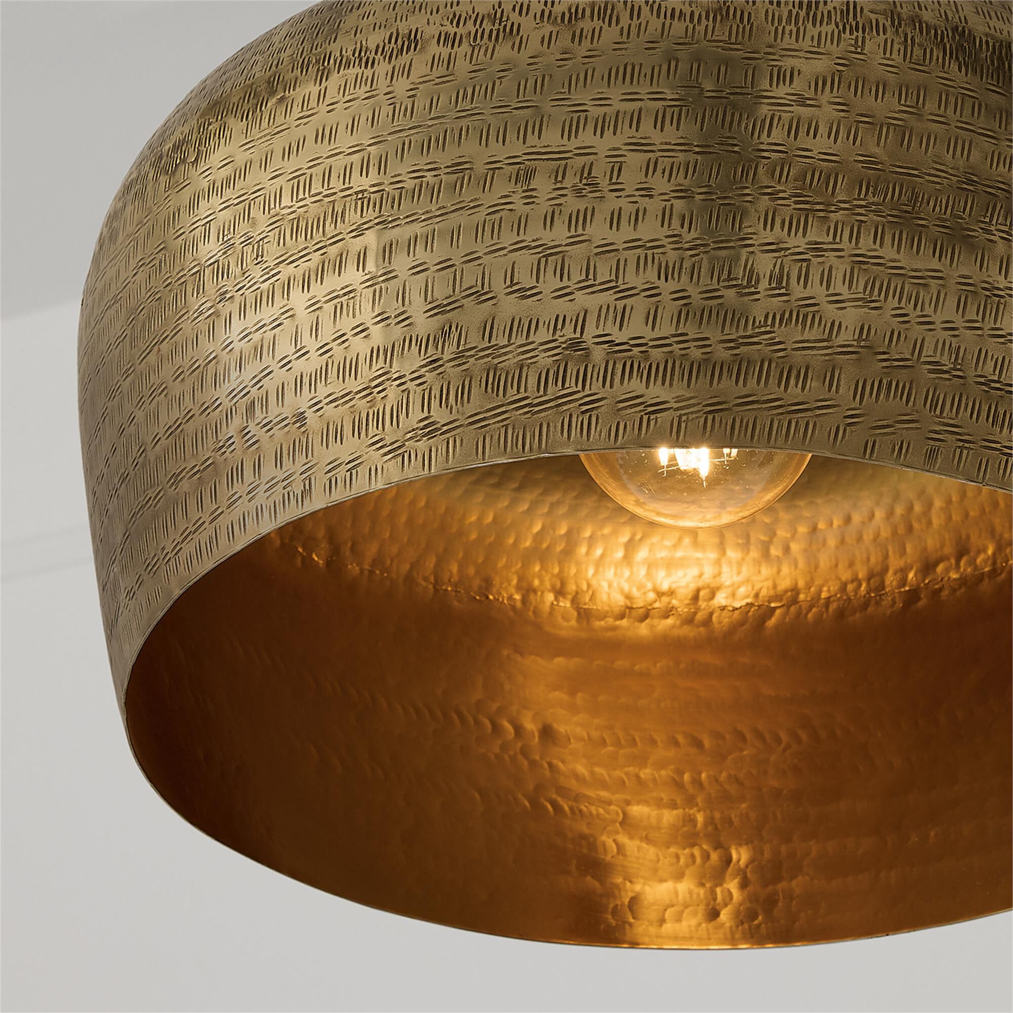 Shown in Tibetan Hammered Brass finish