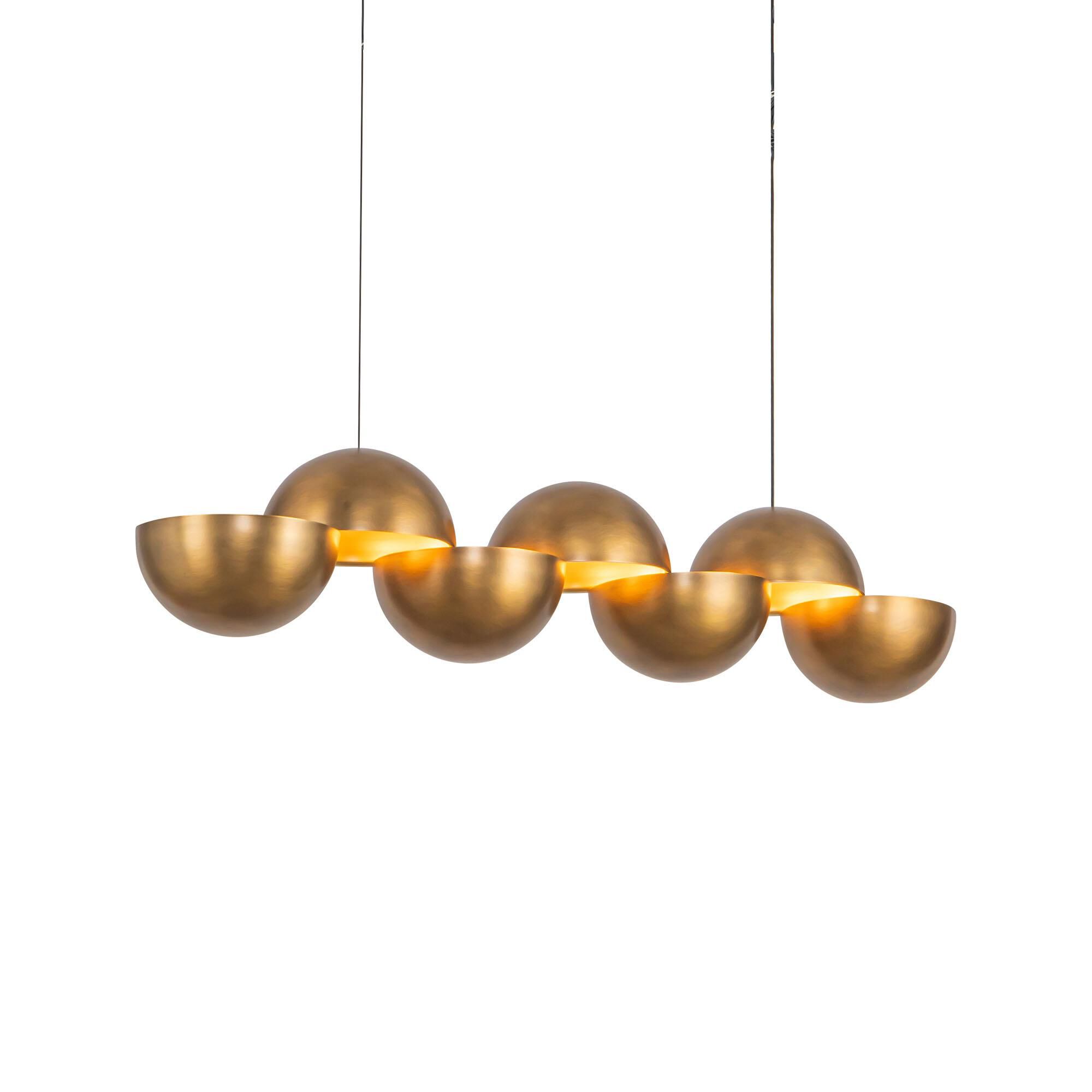 Shown in Vintage Brass finish and Steel shade