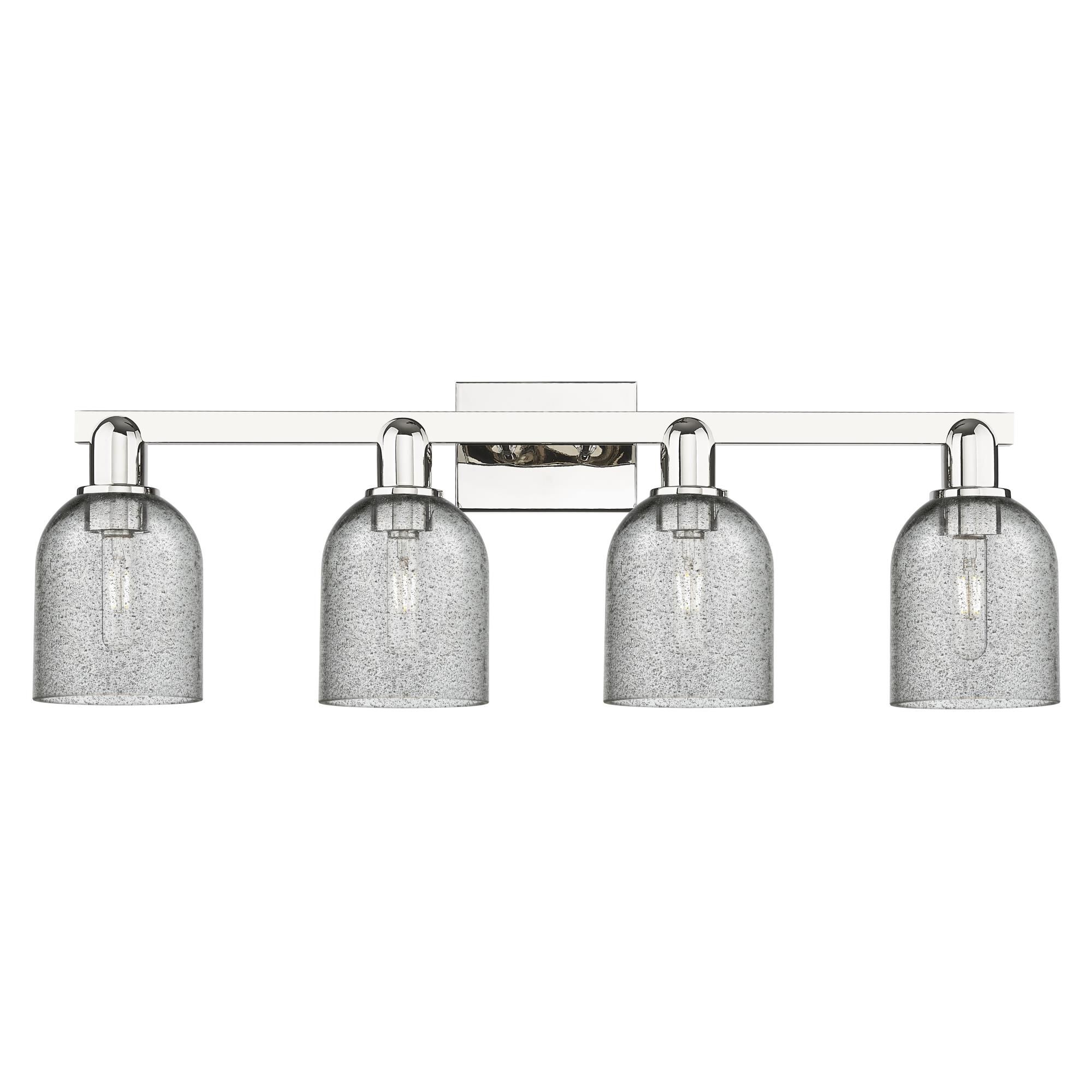 Shown in Polished Nickel finish and Charcoal glass