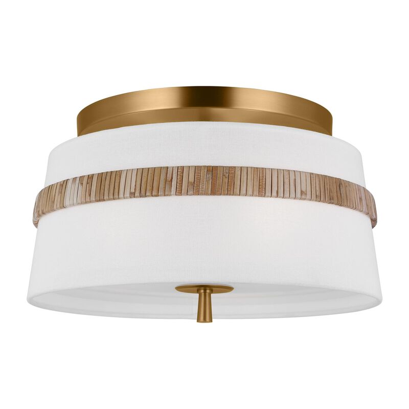 Alexa Hampton Cordtlandt 14 Inch 3 Light Semi Flush Mount by Visual Comfort Studio