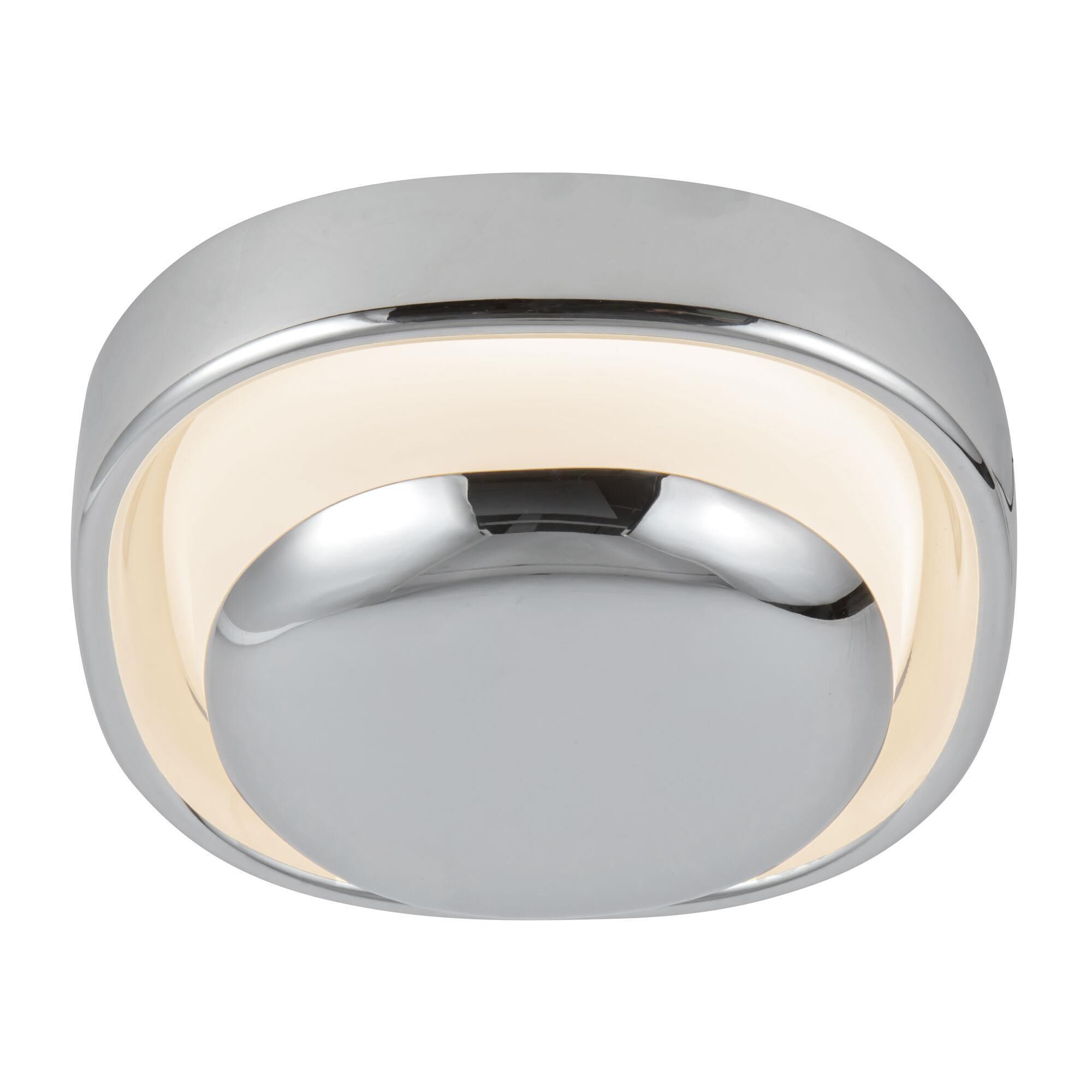 Shown in Chrome finish and Matte Opal glass