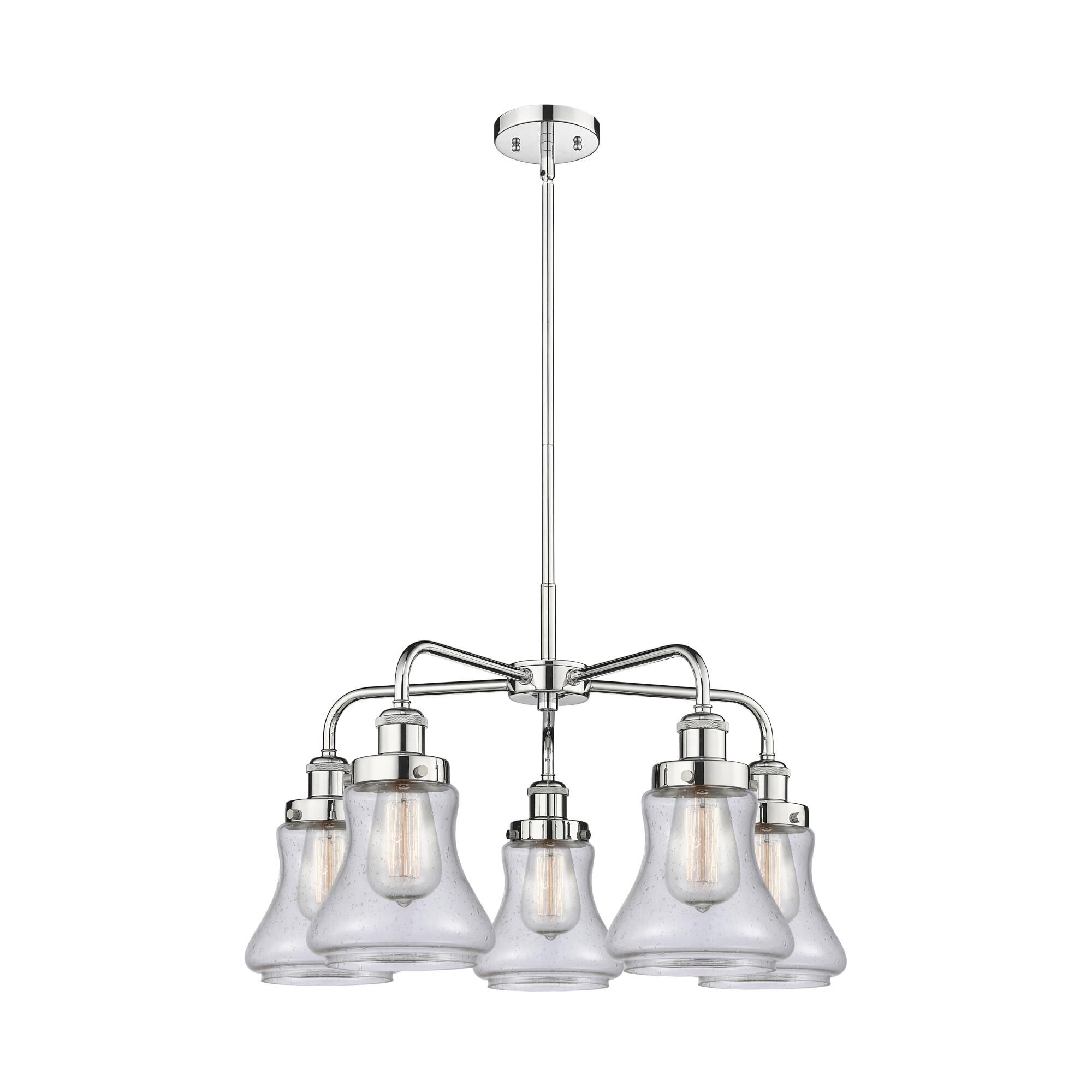 Shown in Polished Chrome finish and Seedy glass