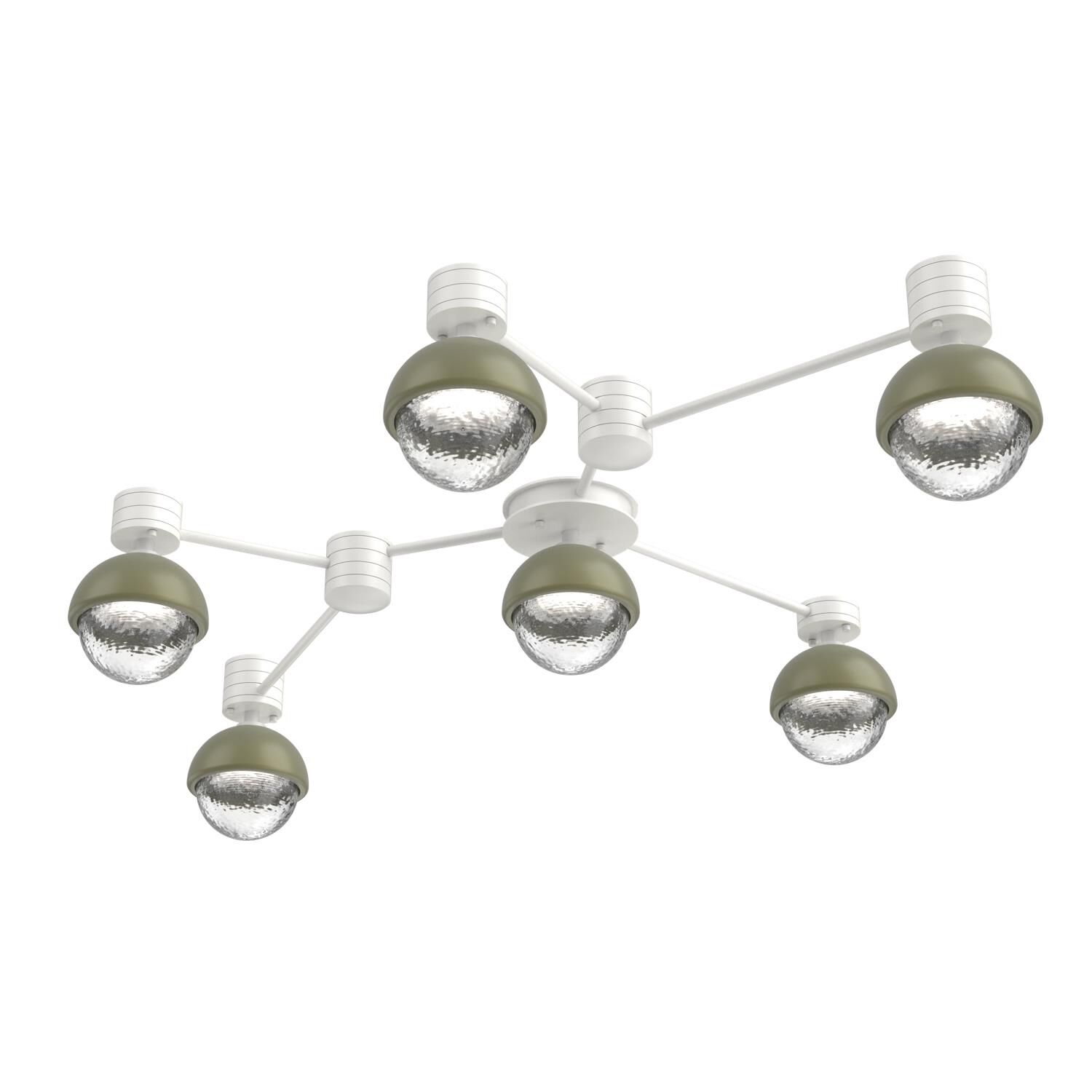 Levi Wilson Cabochon 41 Inch Flush Mount by Hammerton Studio