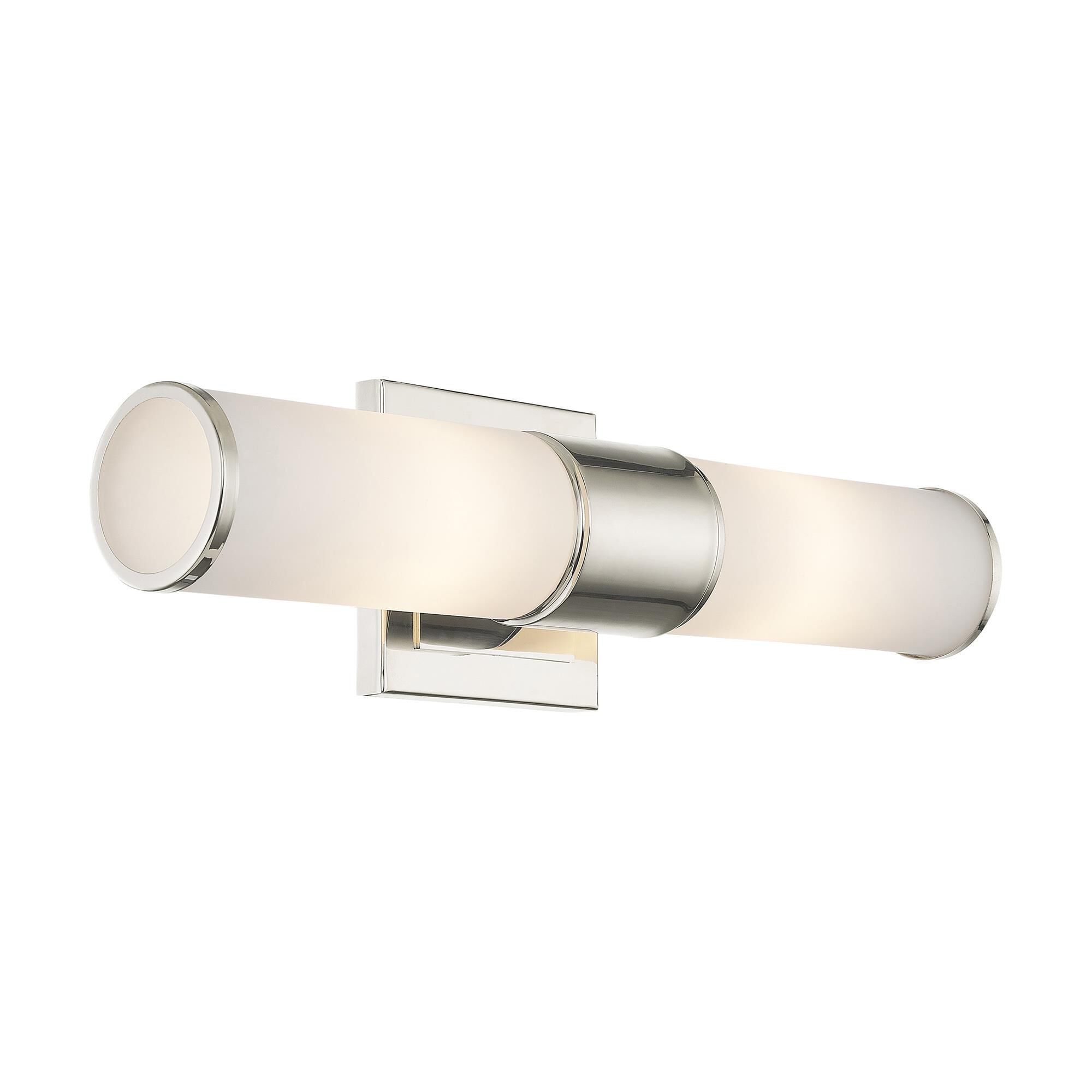 Shown in Polished Nickel finish and Hand Blown Satin Opal White glass