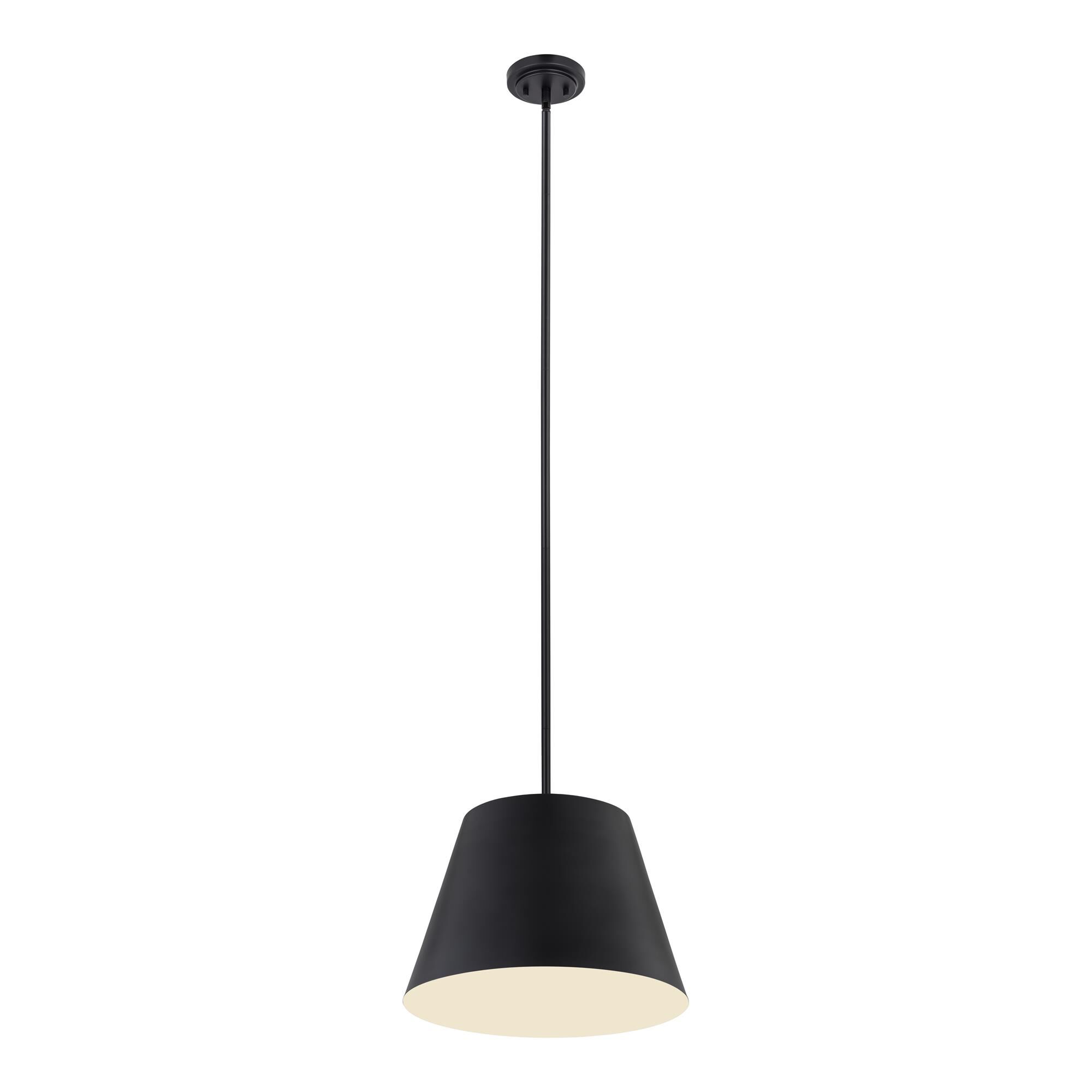 Shown in Matte Black finish and Matte Black glass and Matte Black shade