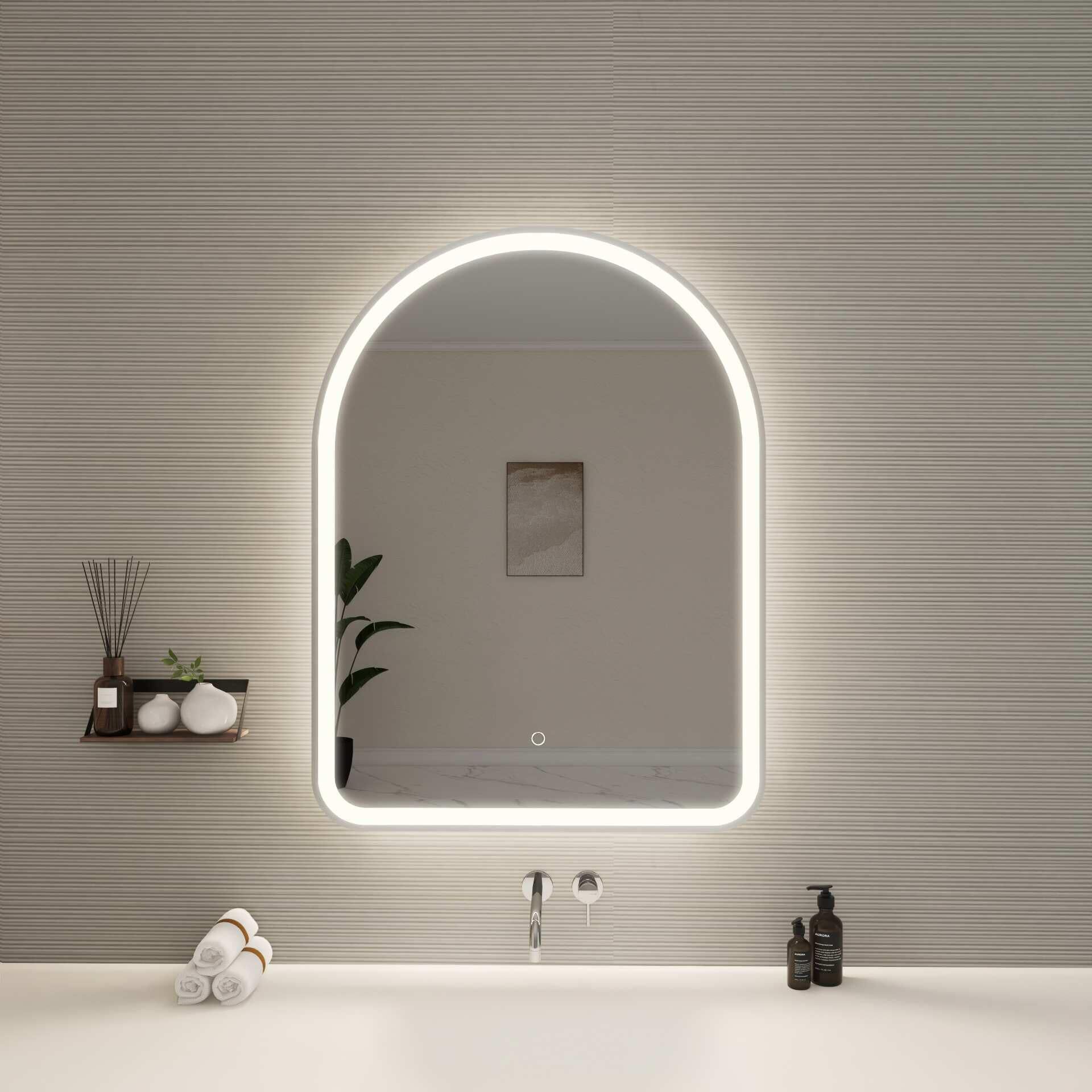 Harmoni 36 Inch Arched LED Lighted Mirror by Elegant Decor