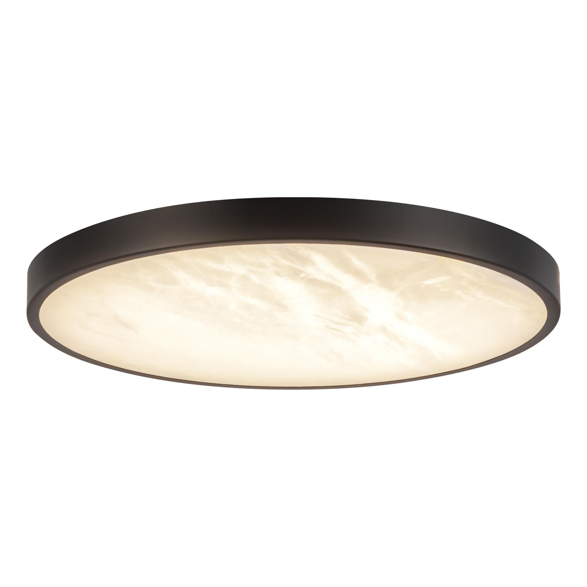 Shown in Matte Black finish and Alabaster glass
