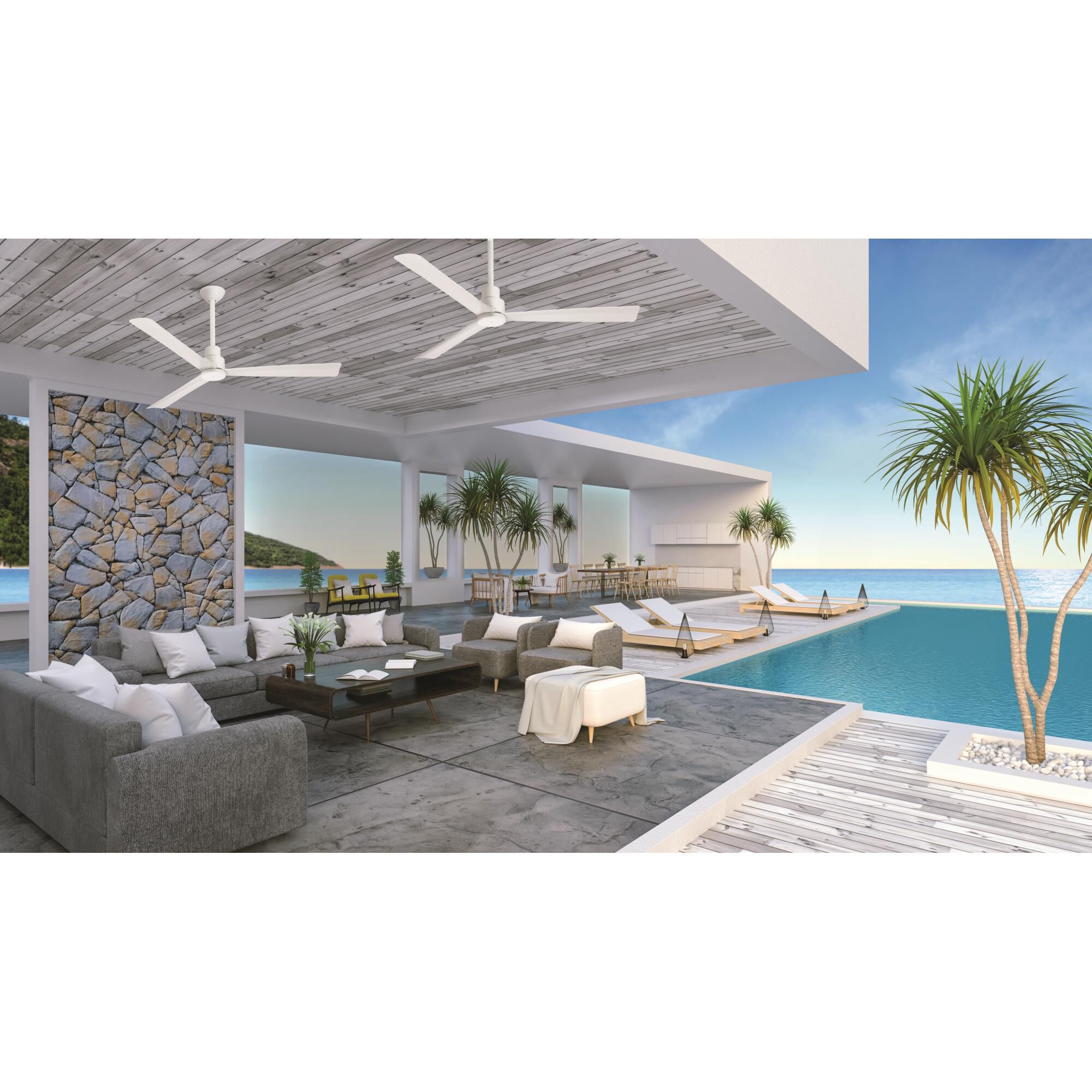 Simple Outdoor Rated 52 Inch Ceiling Fan by Minka Aire