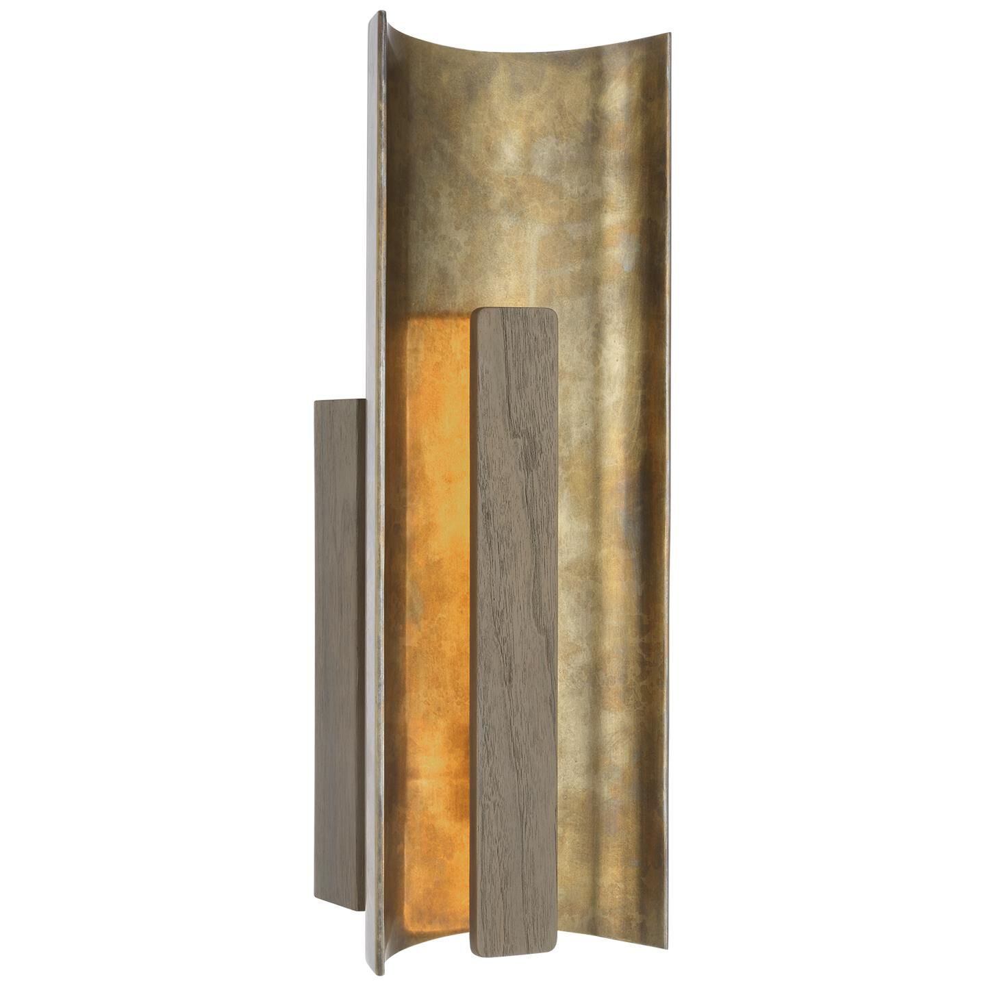 Shown in Mottled Brass And Warm Walnut finish