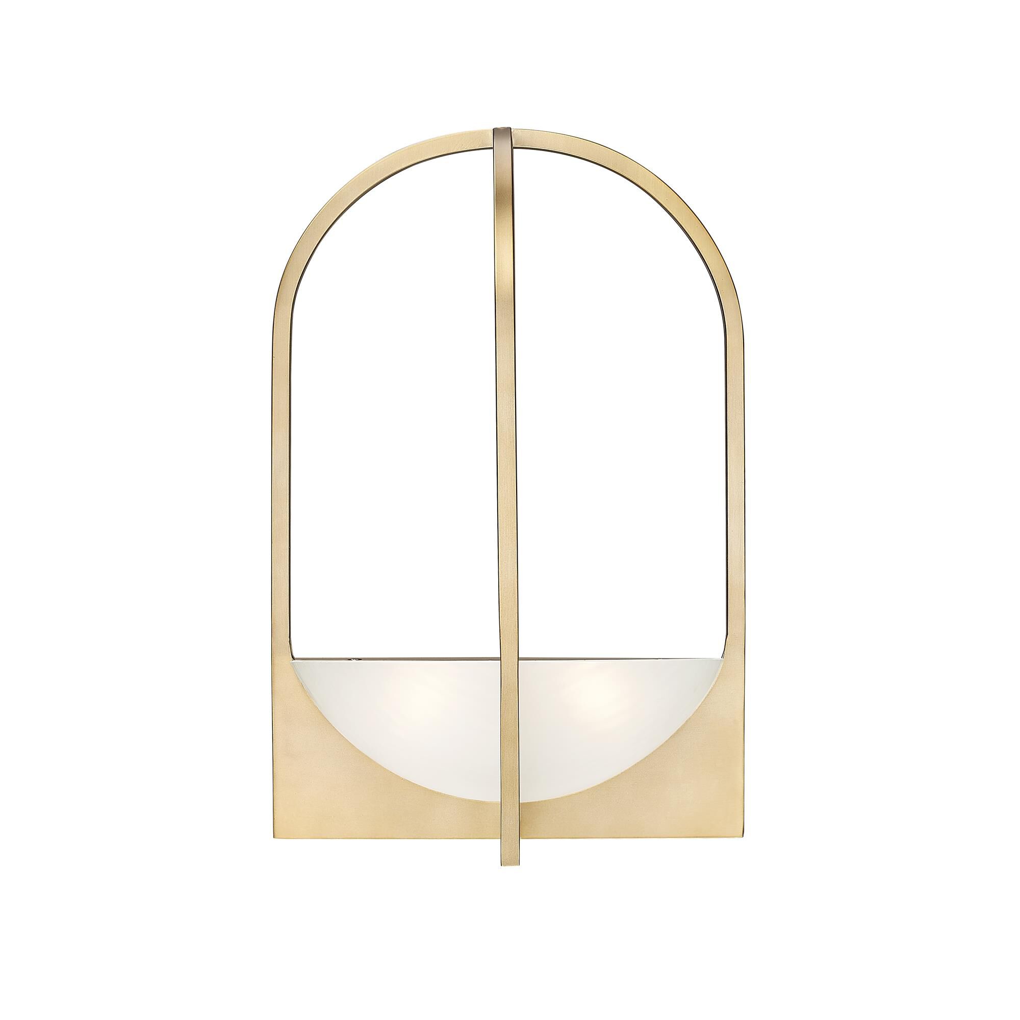 Shown in Modern Gold finish and Sand Blast glass and Sand Blast shade
