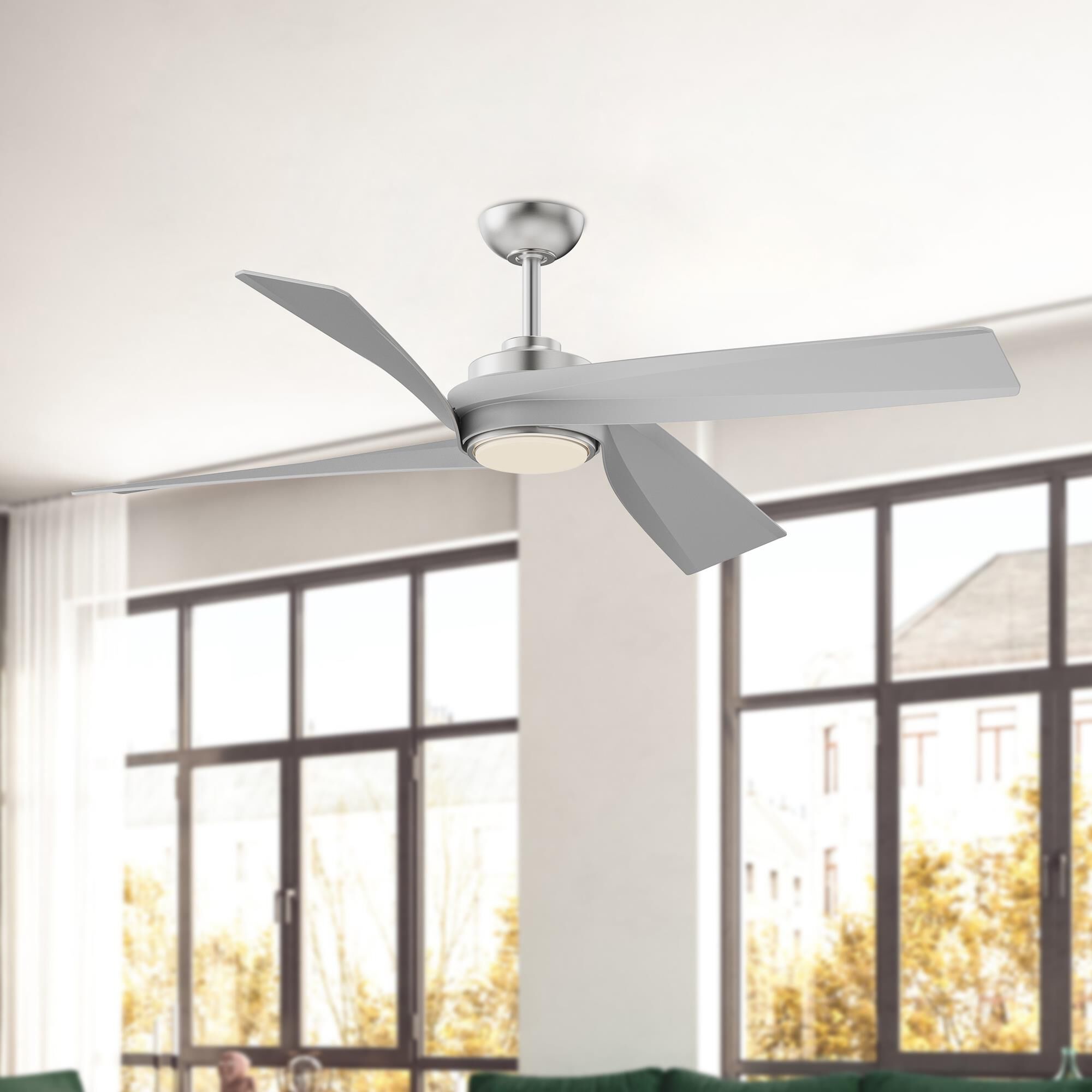 Shown in Brushed Nickel finish and Polycarbonate Cover glass