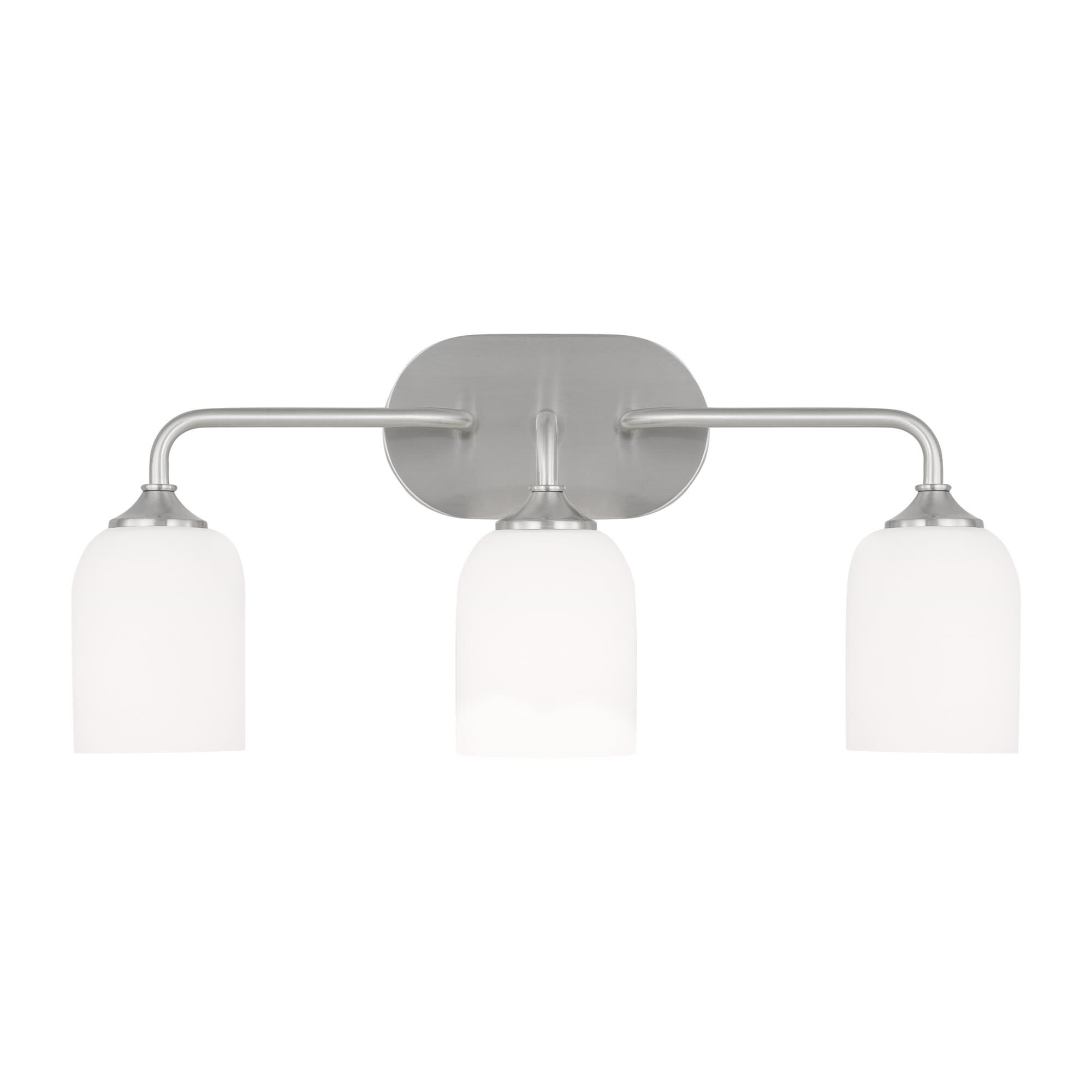 Shown in Brushed Steel finish and Etched / White Inside Glass s shade